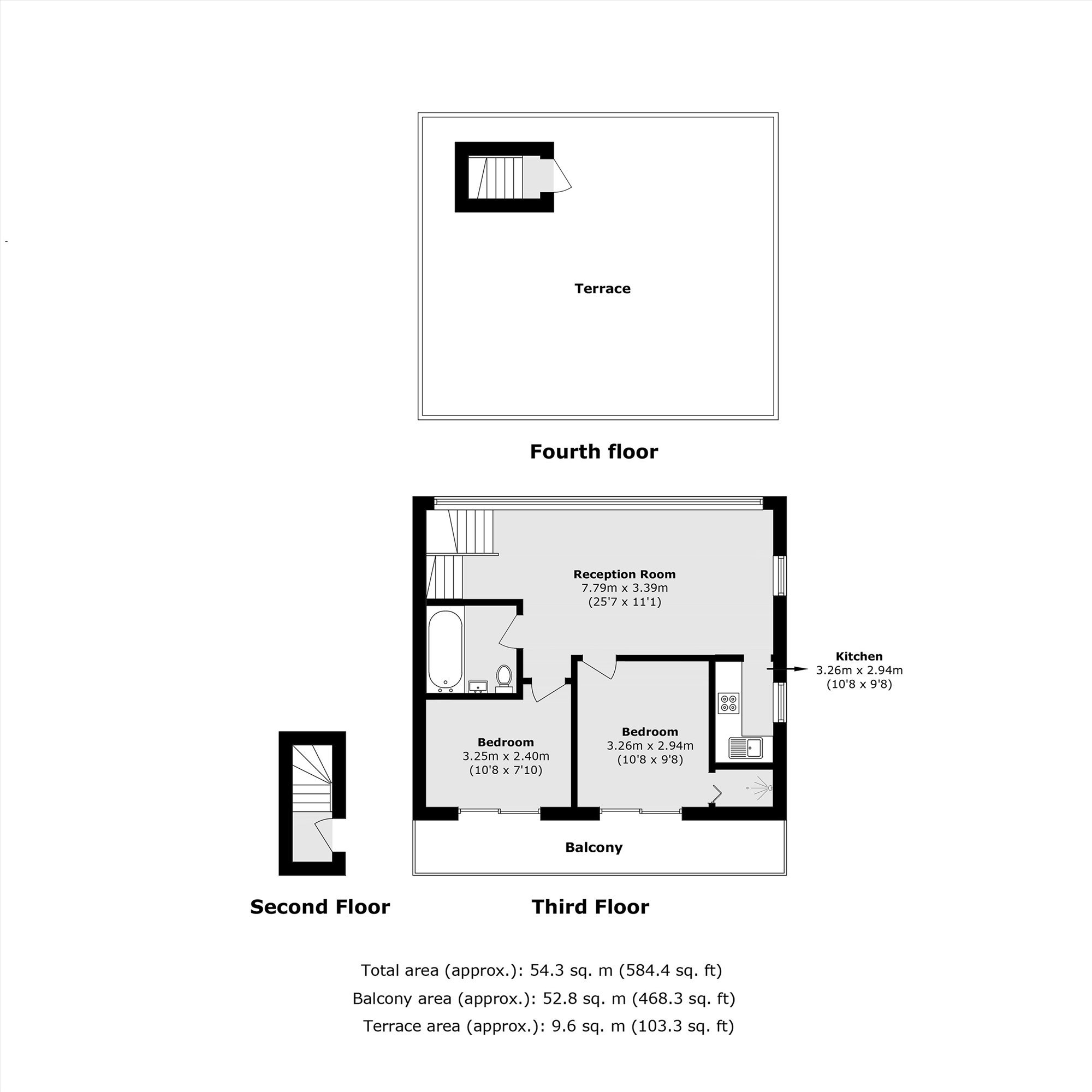Flat C, 410, Hornsey Road, LONDON floorplan