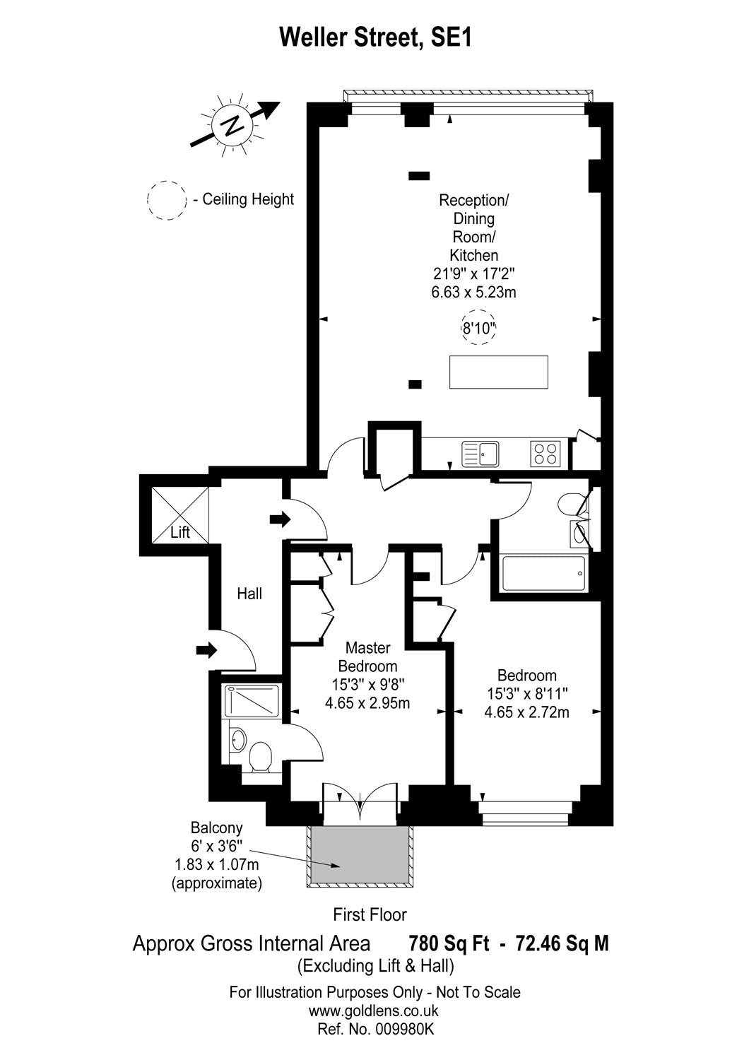 2 Bedrooms Flat to rent in Weller Street, London SE1