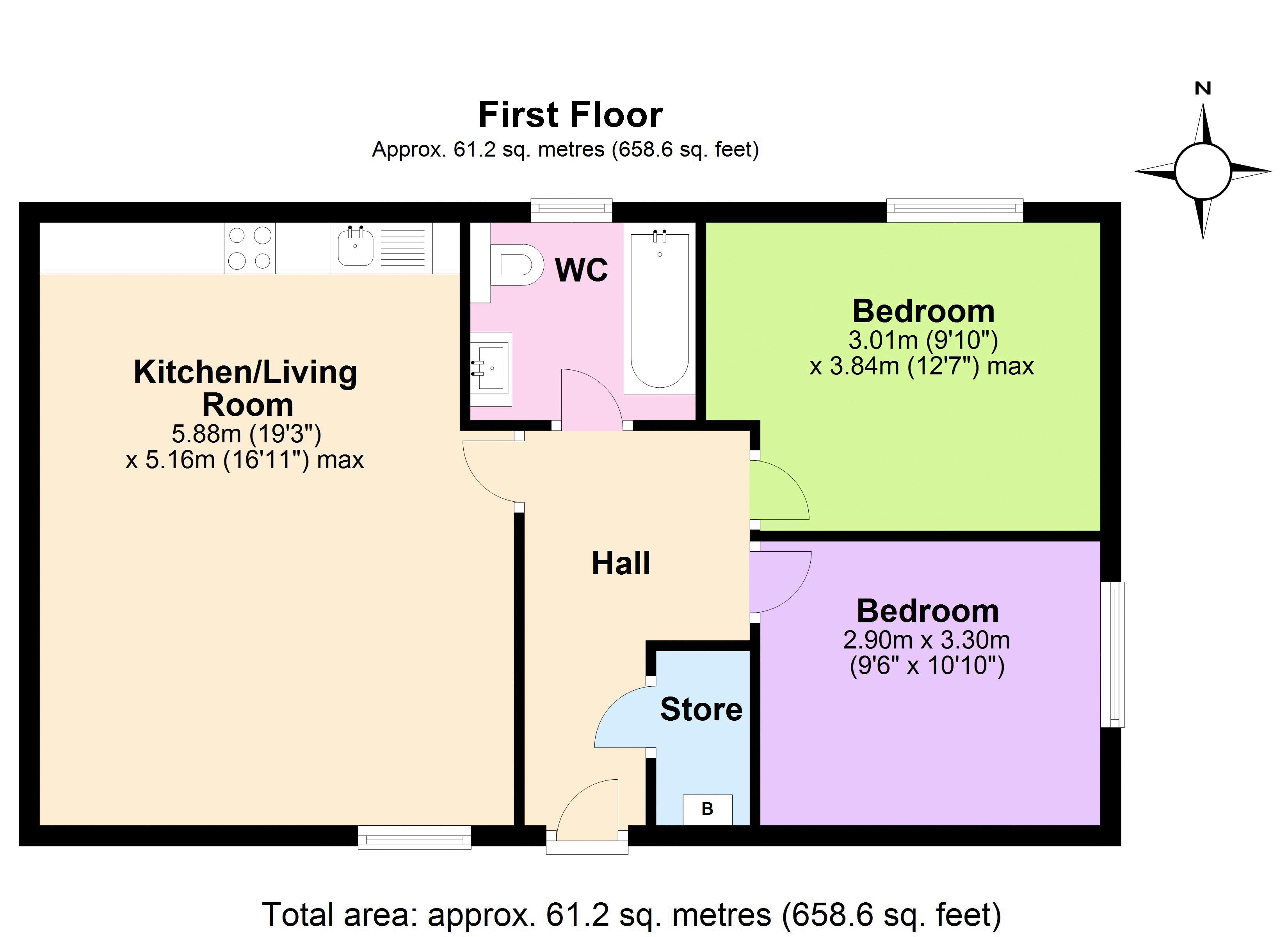 2 Bedrooms Flat for sale in Turners Hill, Waltham Cross EN8