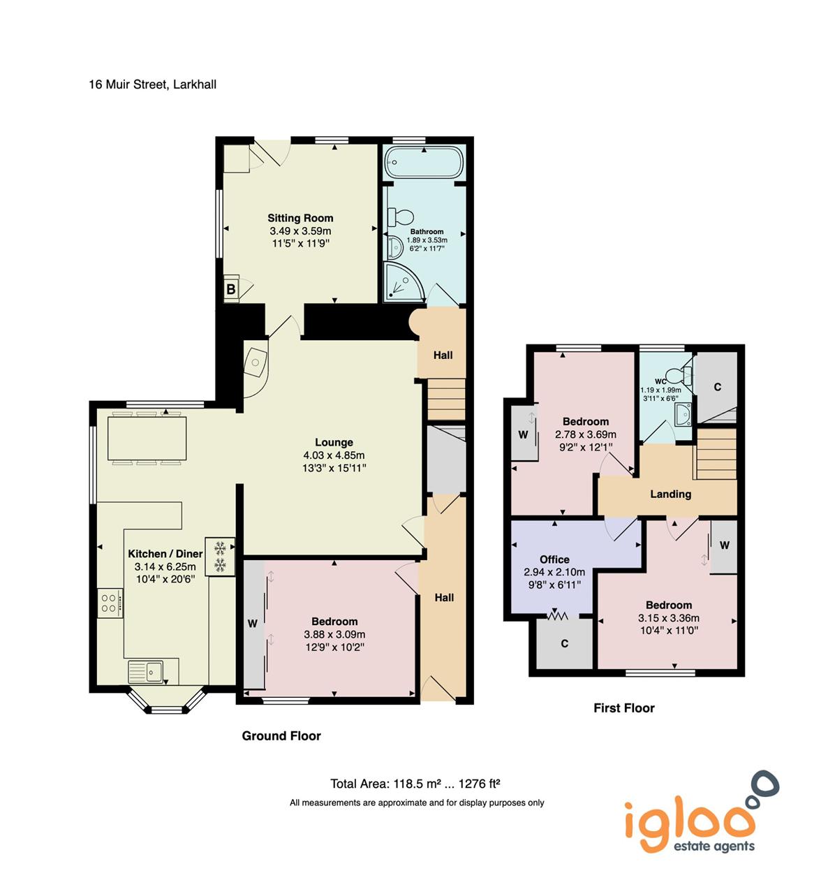 16, Muir Street, Larkhall floorplan
