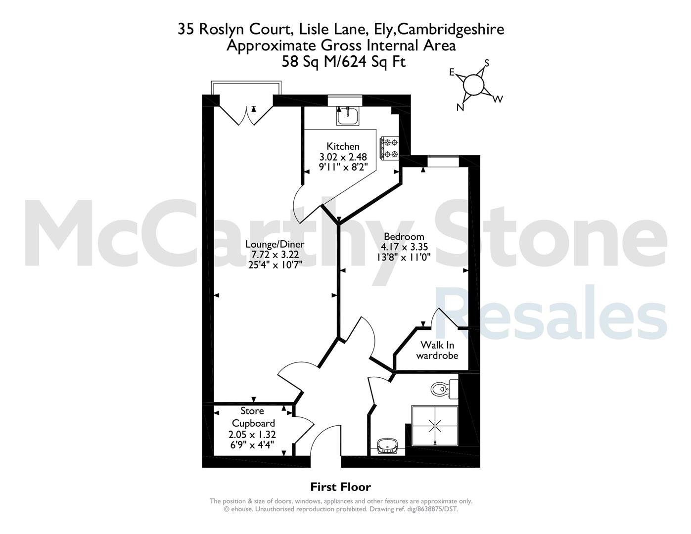 35 Roslyn Court, Lisle Lane, Ely floorplan