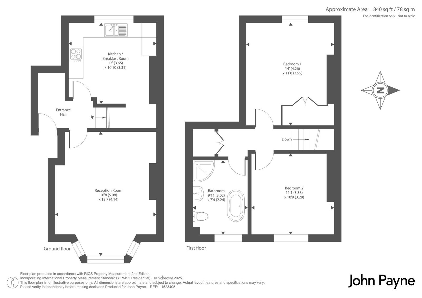 Flat A, 14, Langdale Road, London floorplan