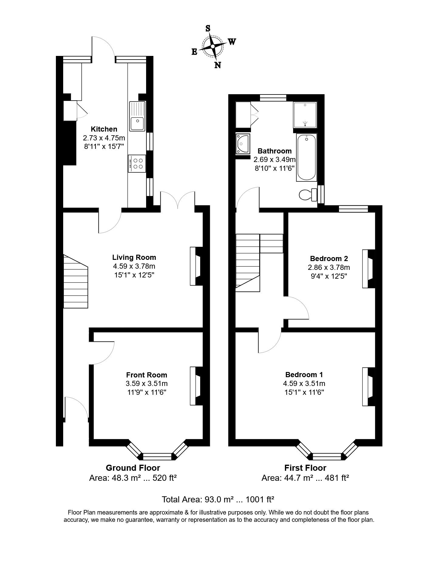 3, Falkland Road, Barnet floorplan