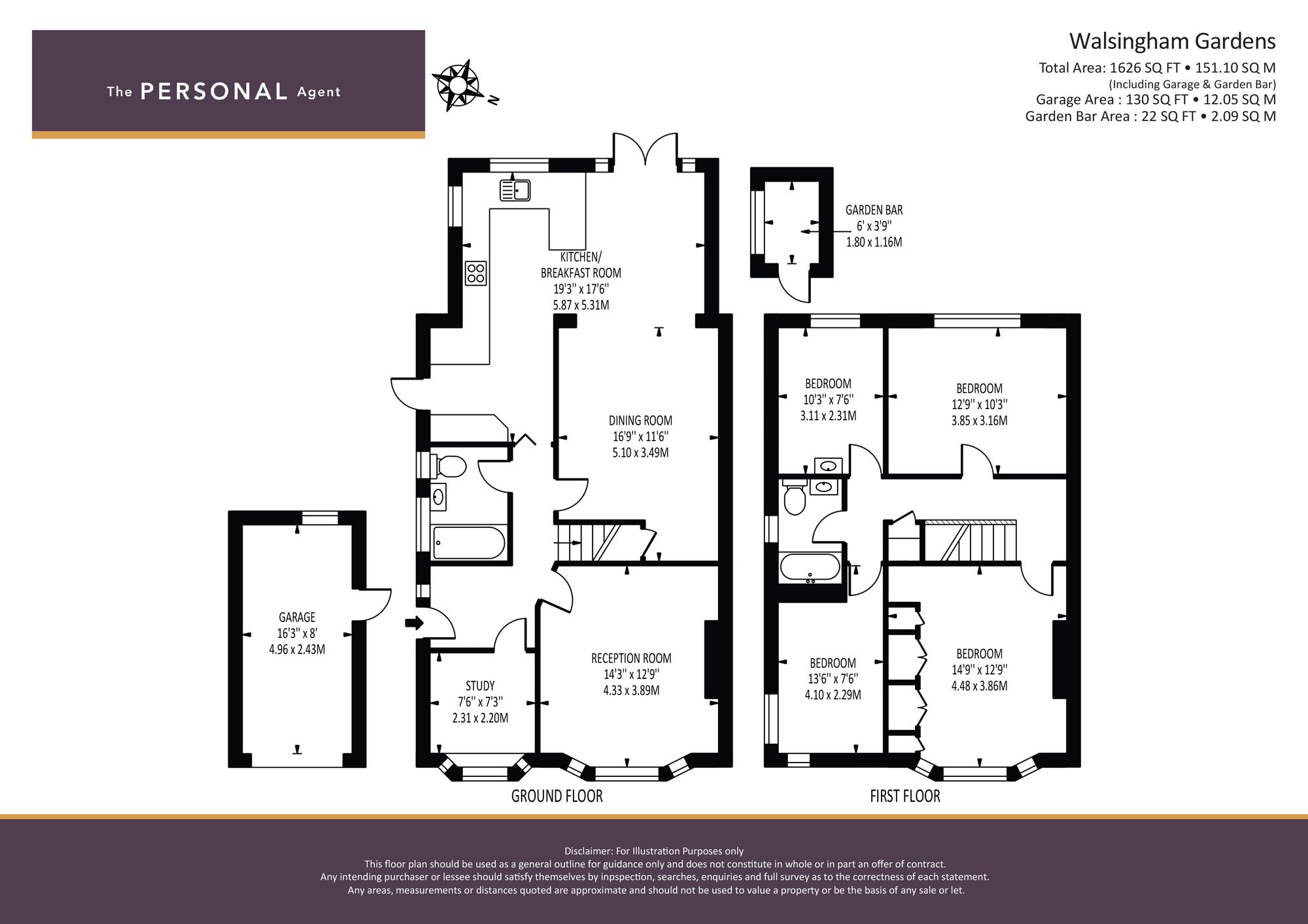 117 Walsingham Gardens, Epsom floorplan