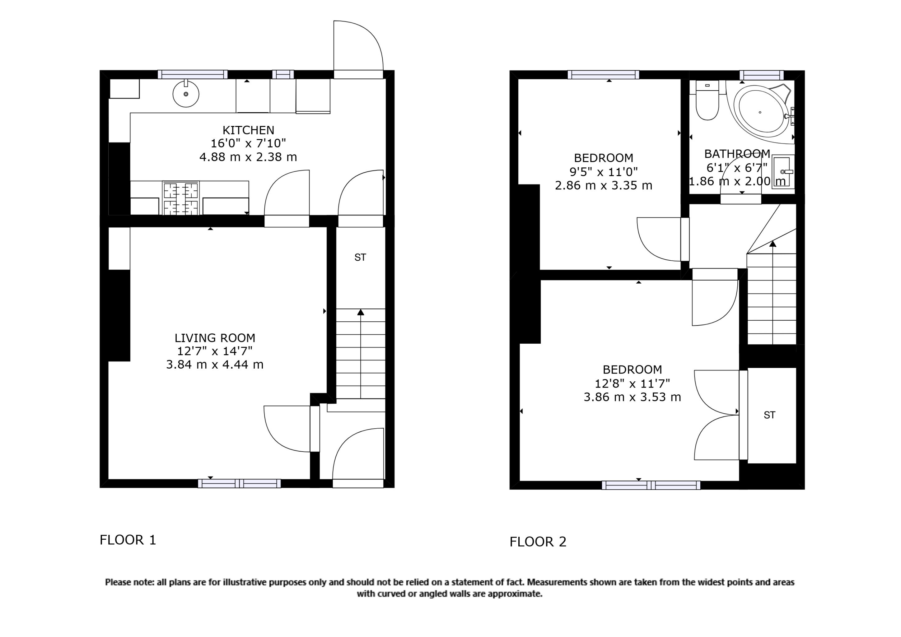 2 bed terraced house for sale in Milton Gardens, Stirling