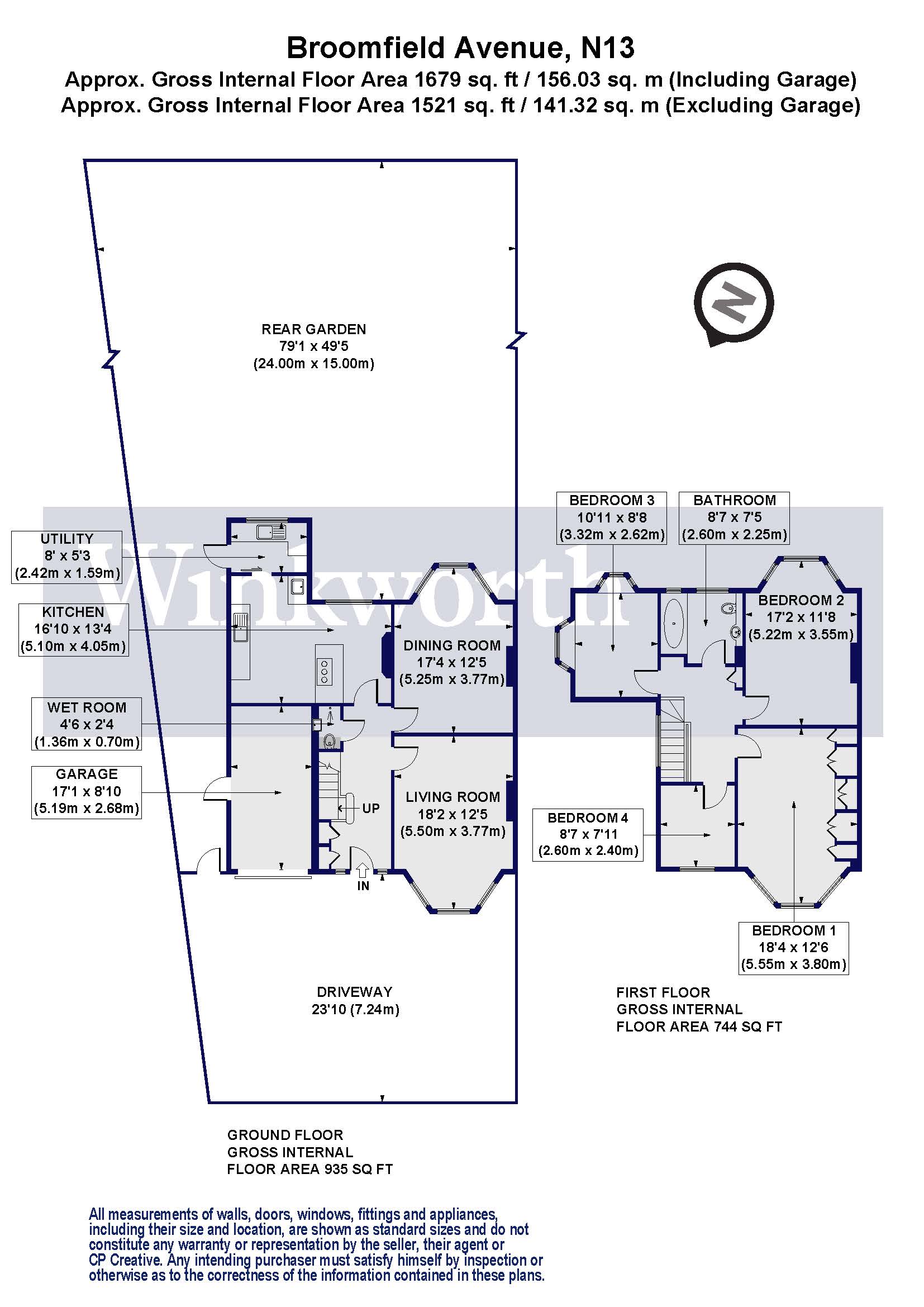 55, Broomfield Avenue, London floorplan