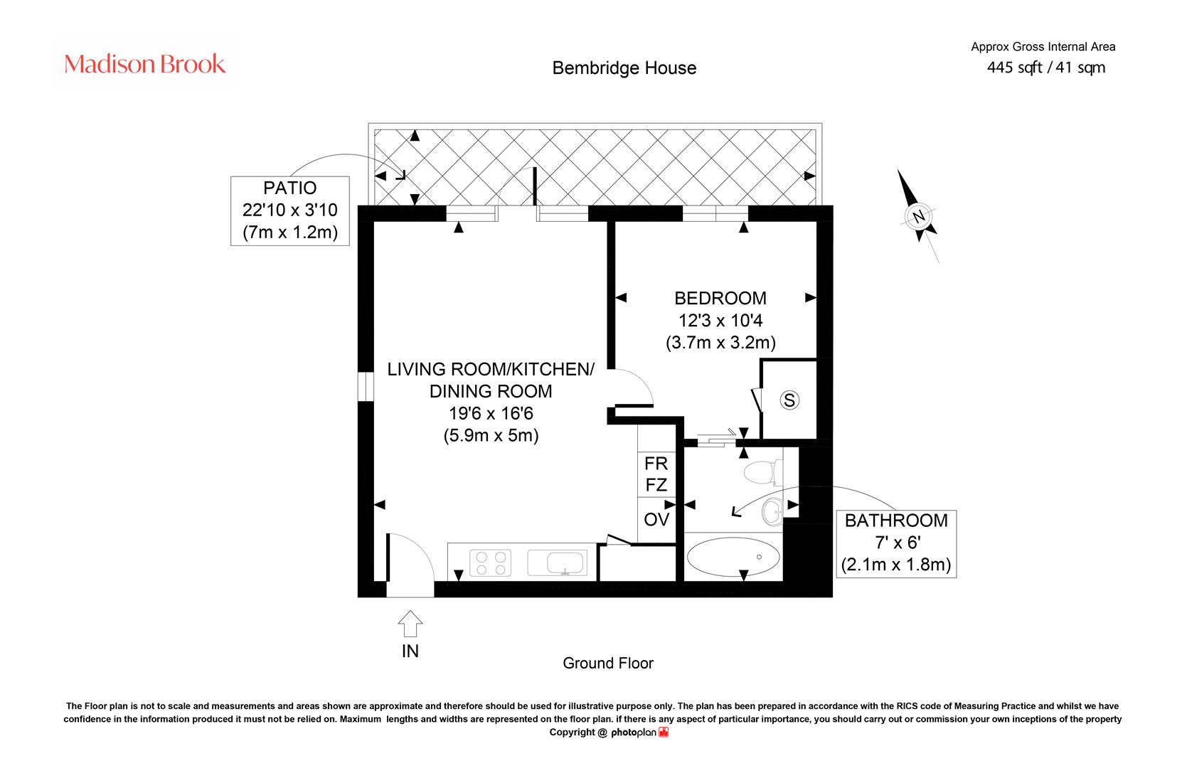 Flat 2, Bembridge House, Hampton Hill floorplan