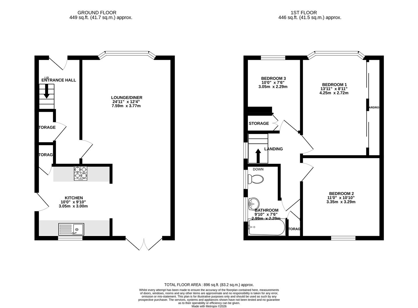 61, Windsor Drive, Chesterfield floorplan