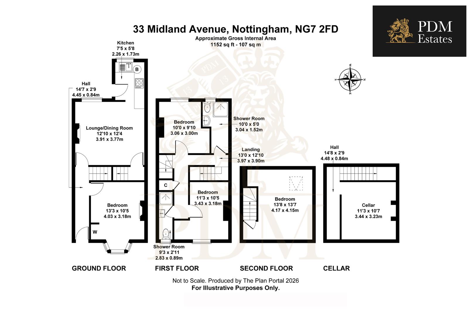 33, Midland Avenue, Nottingham floorplan