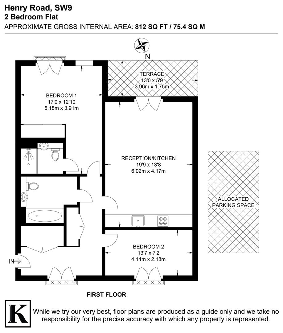 Flat 4, 8, Henry Road, London floorplan