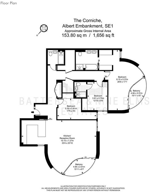 C75 Corniche, 24 Albert Embankment, London floorplan