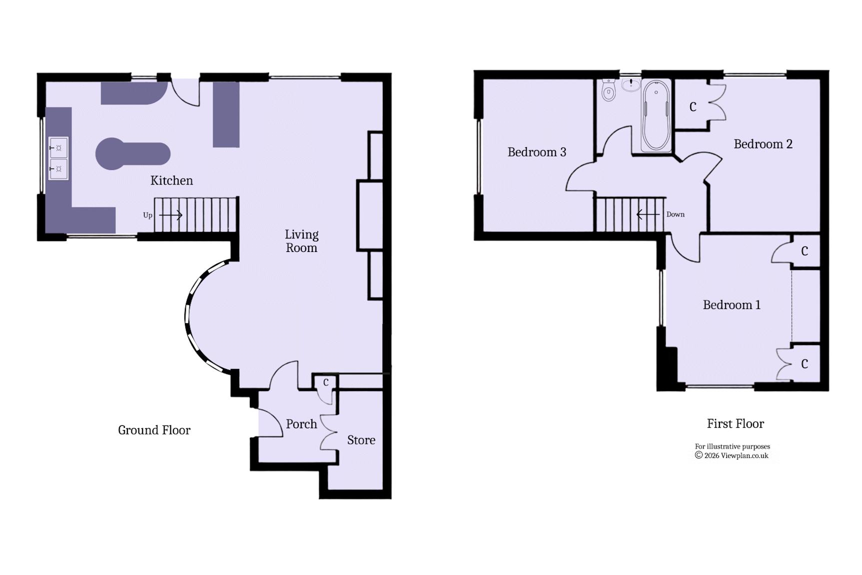 Petesville, 9 Brock Street, Barry floorplan