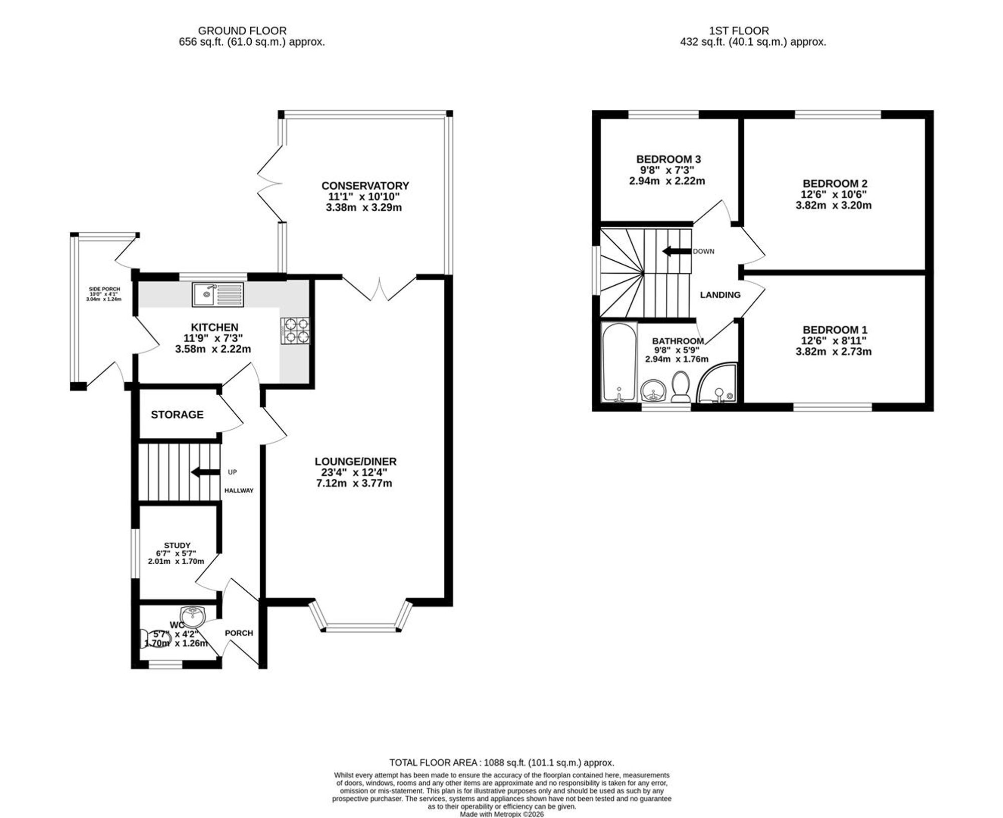 2, Newhaven Close, Chesterfield floorplan