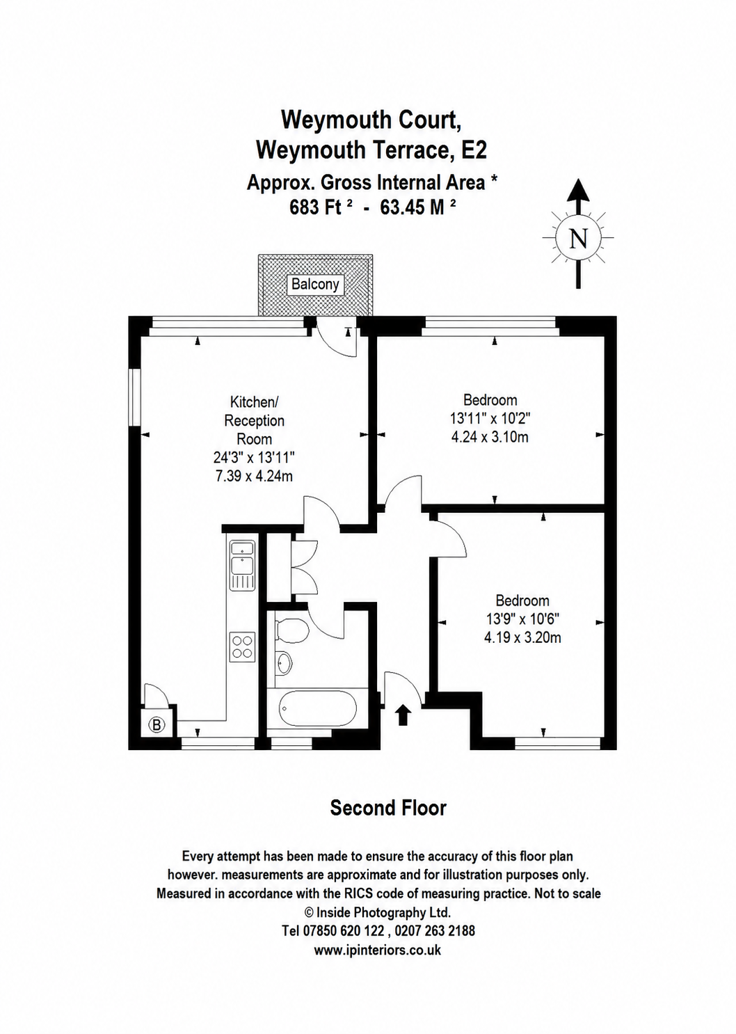 Flat 28, Weymouth Court, Weymouth Terrace, London floorplan