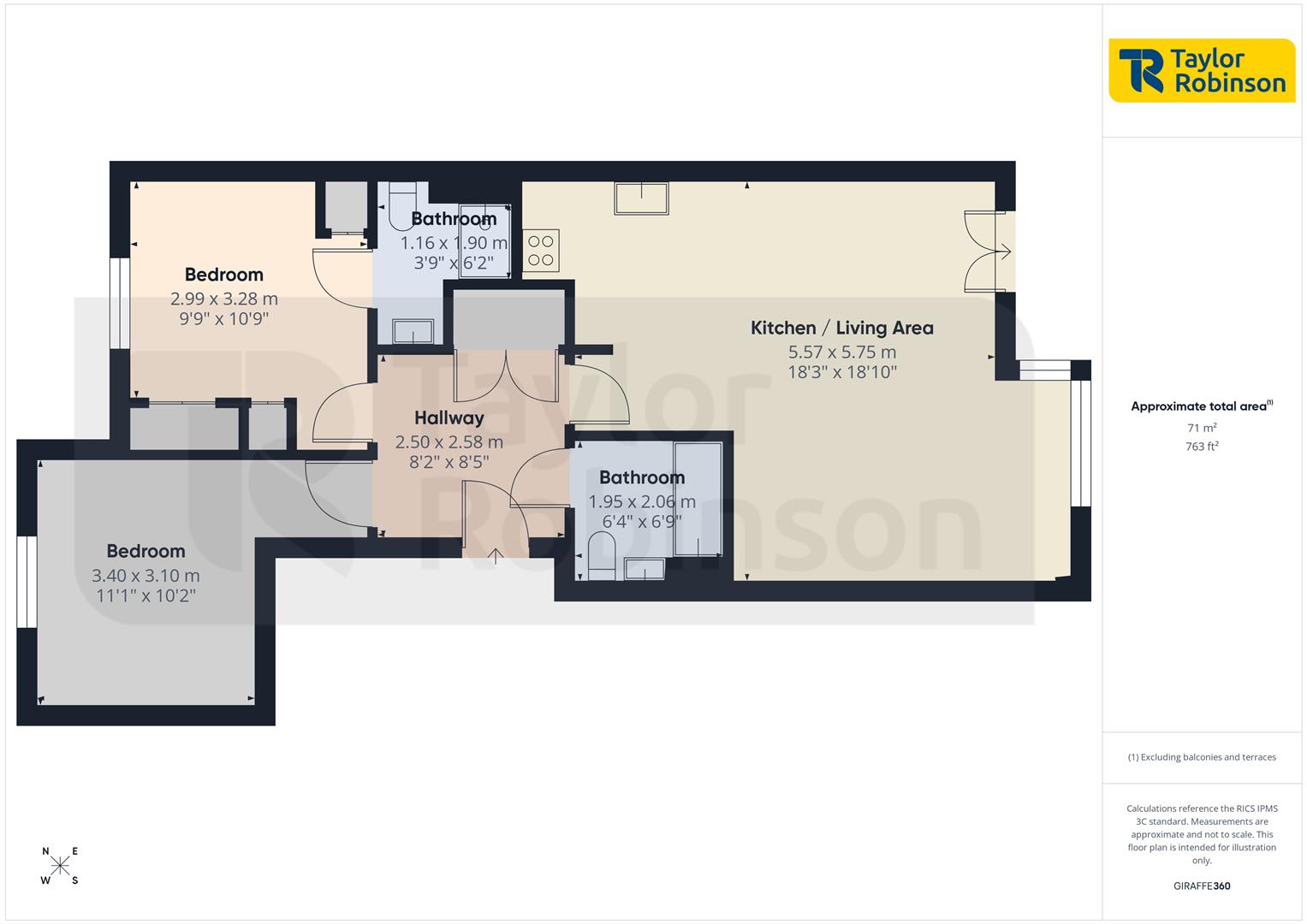 102, Stone Court, Crawley floorplan