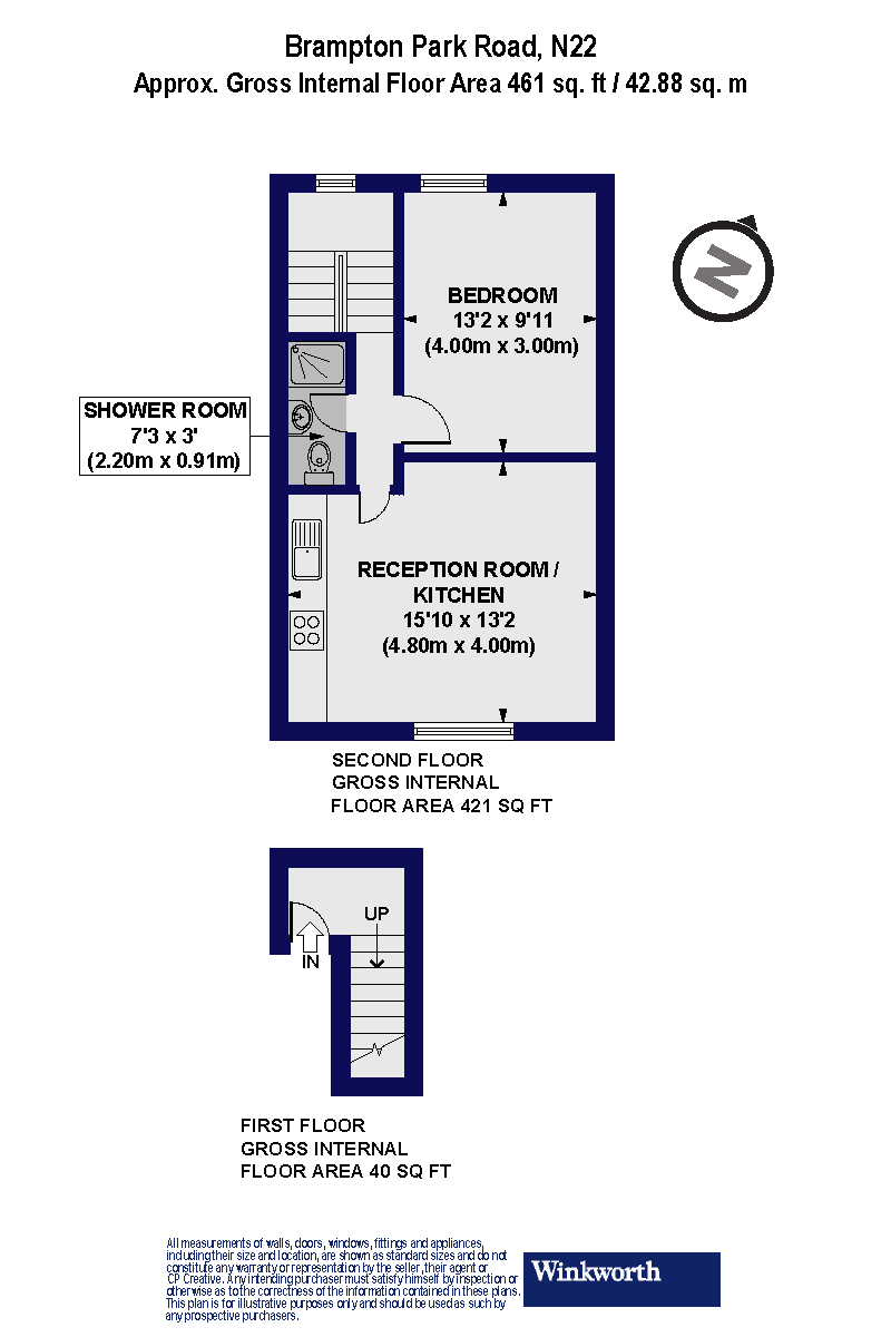 Brampton Park Road, London N22, 1 bedroom flat for sale 68362425