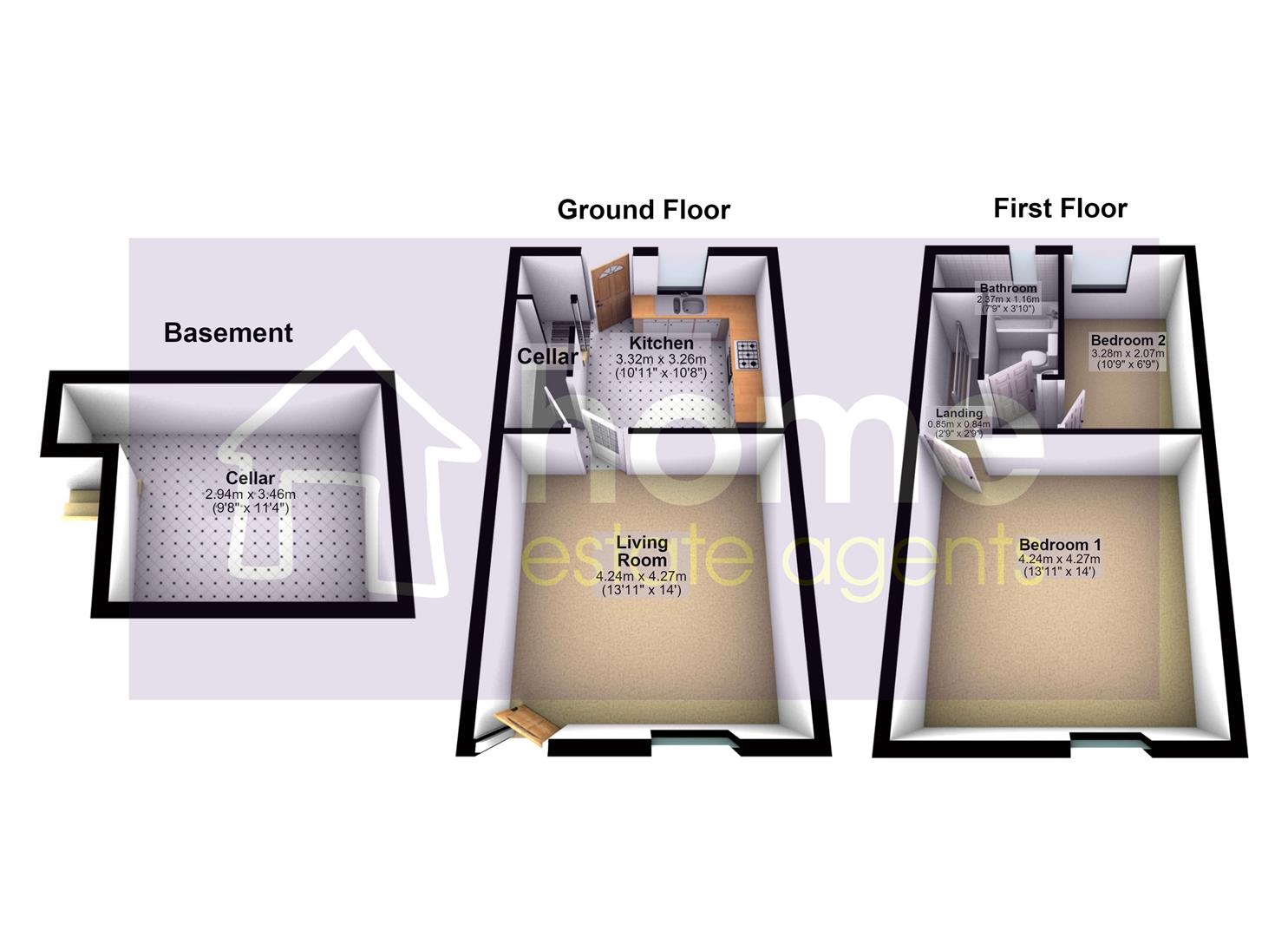 83, Stocks Lane, Stalybridge floorplan