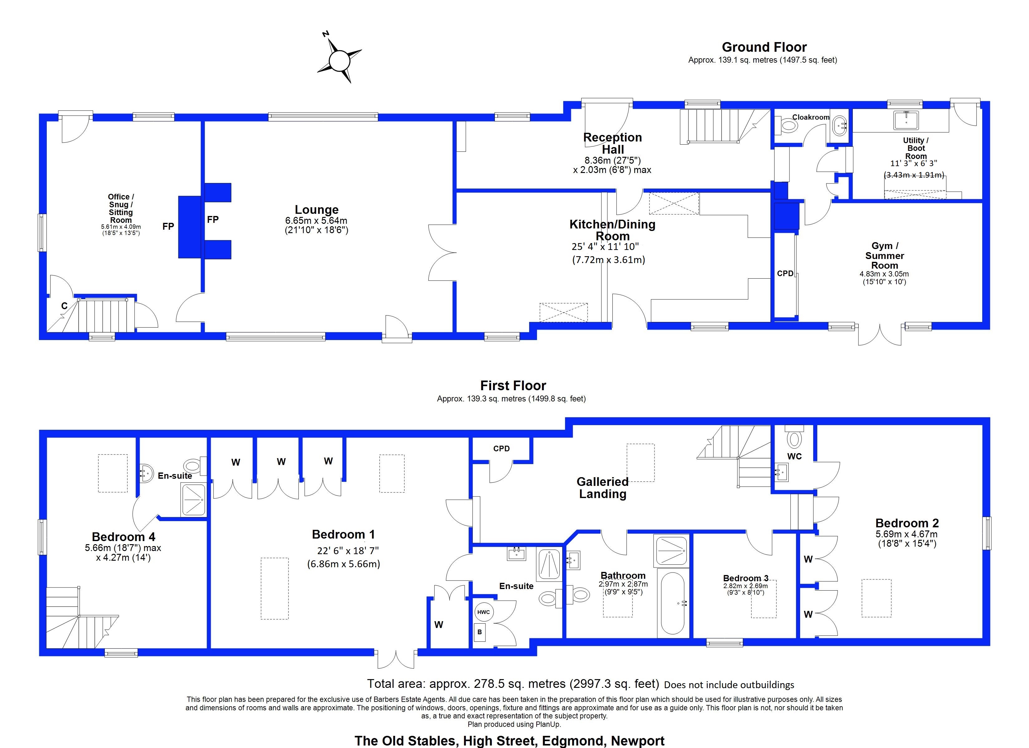 The Old Stables, High Street, Newport floorplan