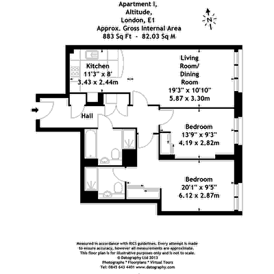 2 Bedrooms Flat to rent in Altitude Point, Alie Street, Aldgate E1