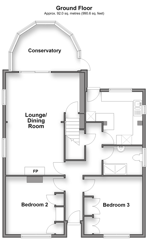 London Road, Ashington floorplan