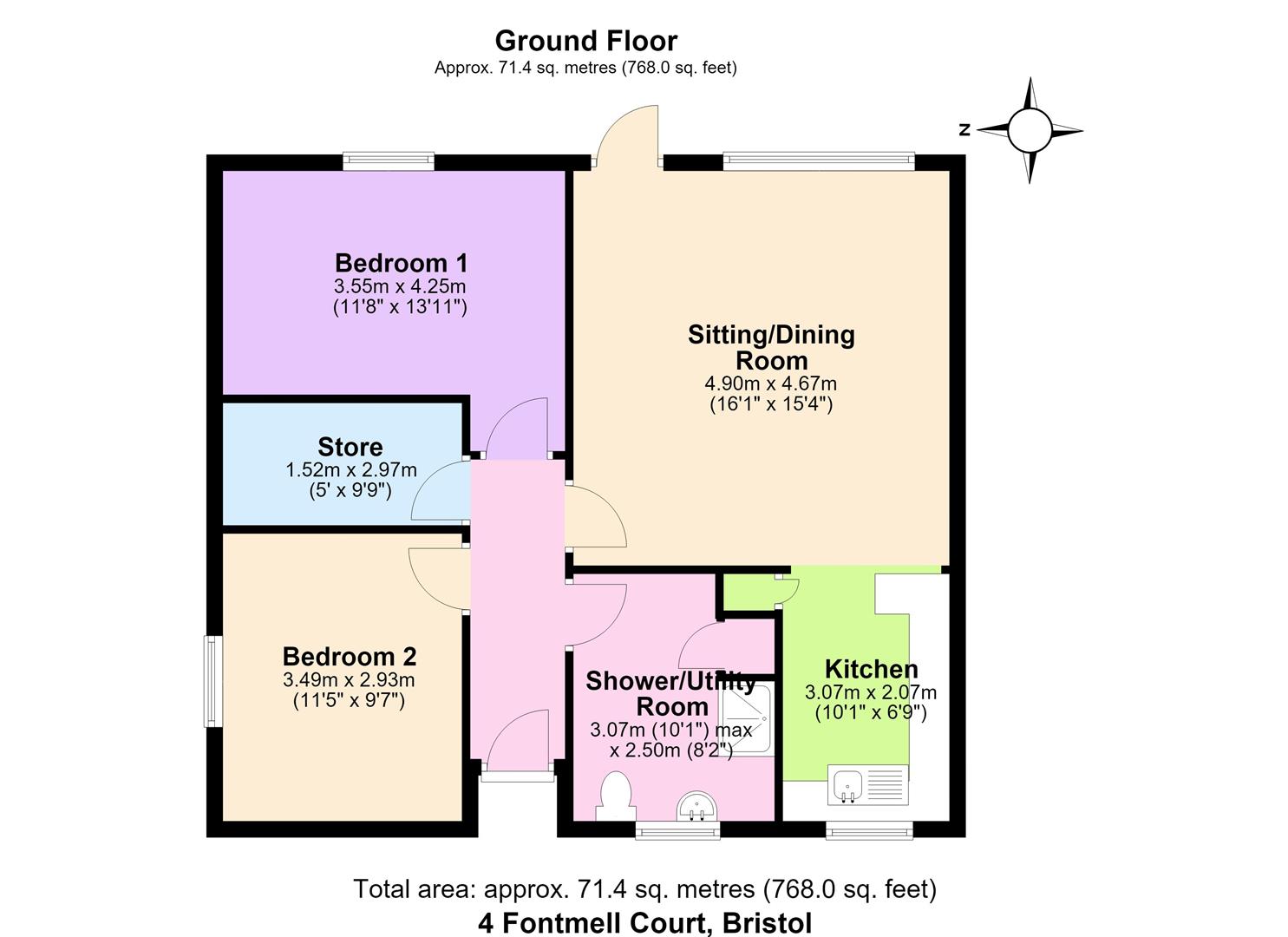 4, Fontmell Court, Bristol floorplan