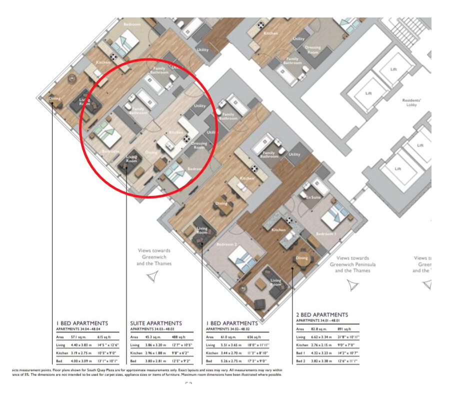 Apartment 4203, Hampton Tower, London floorplan