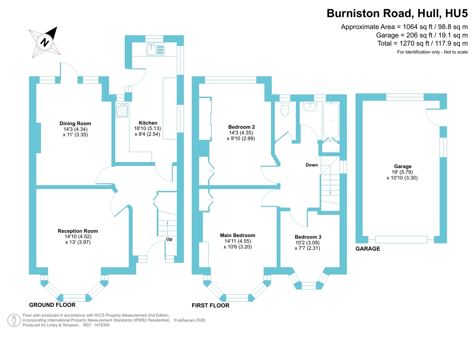 34, Burniston Road, Hull floorplan
