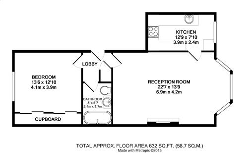 1 Bedrooms Flat to rent in Cambridge Park, Twickenham TW1