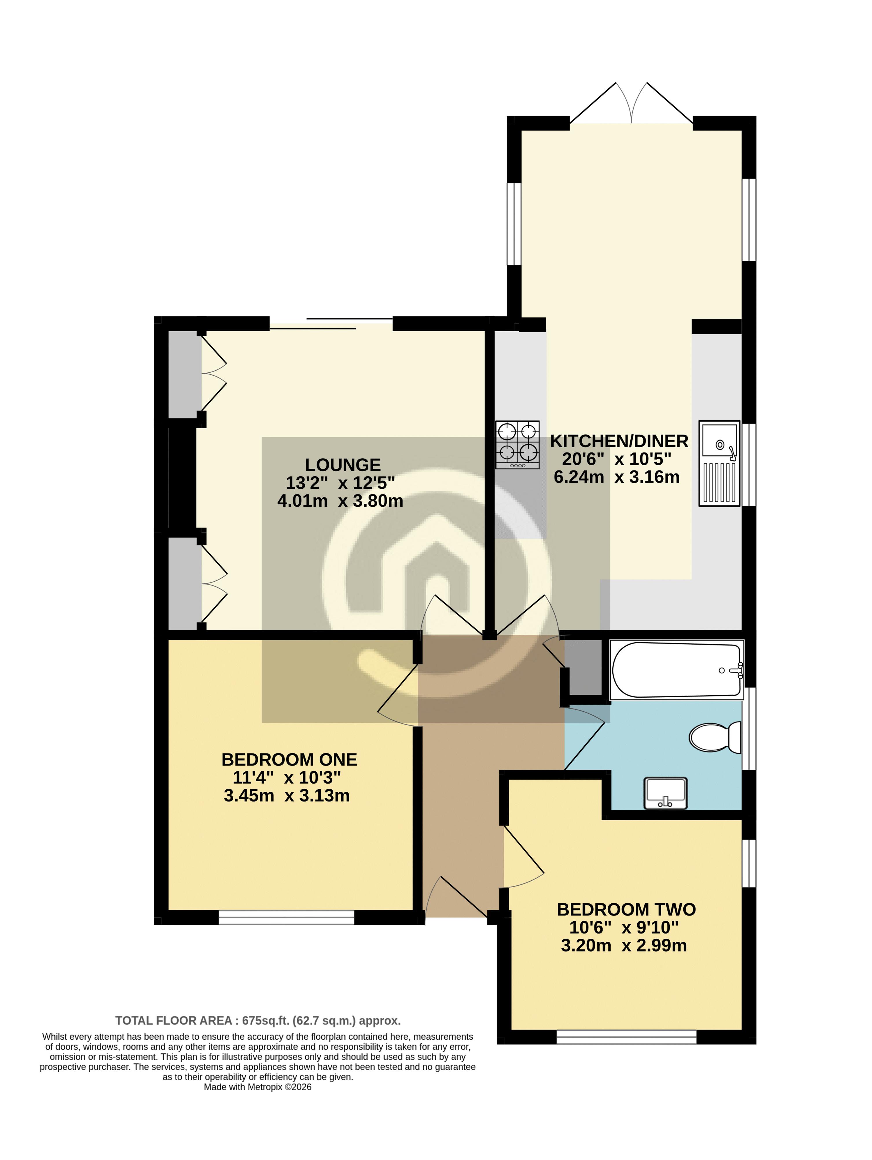 64, Leasway, Bedford floorplan