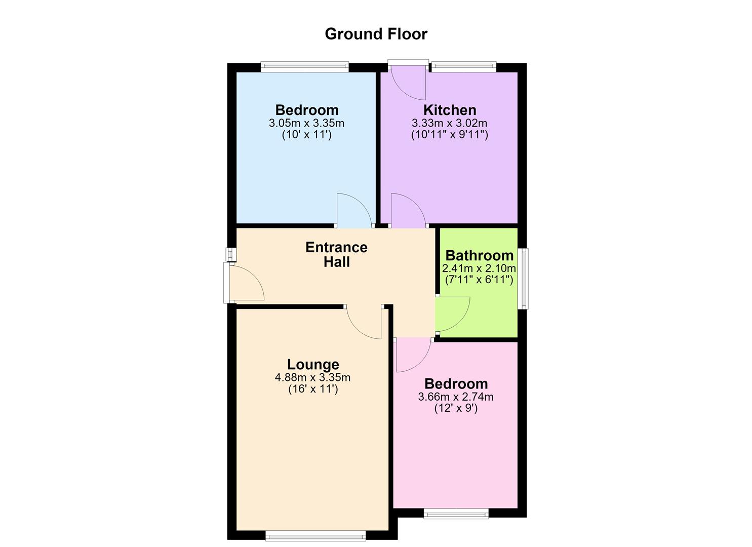 86, Arnolds Crescent, Newbold Verdon floorplan