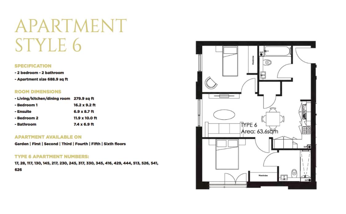 Apartment 102, The Axium, 40 Windmill Street, Birmingham floorplan