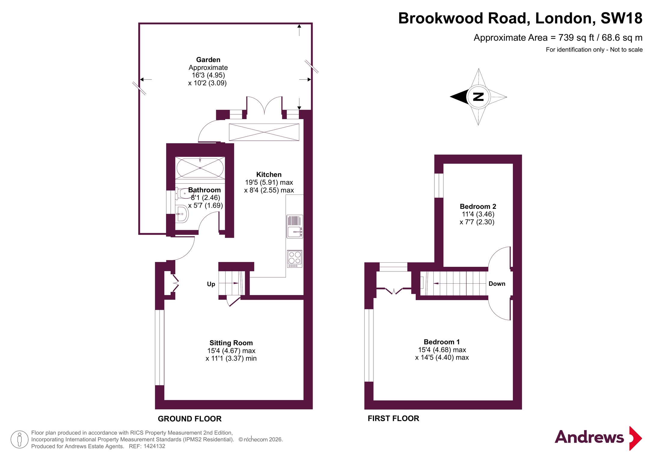 156, Brookwood Road, London floorplan