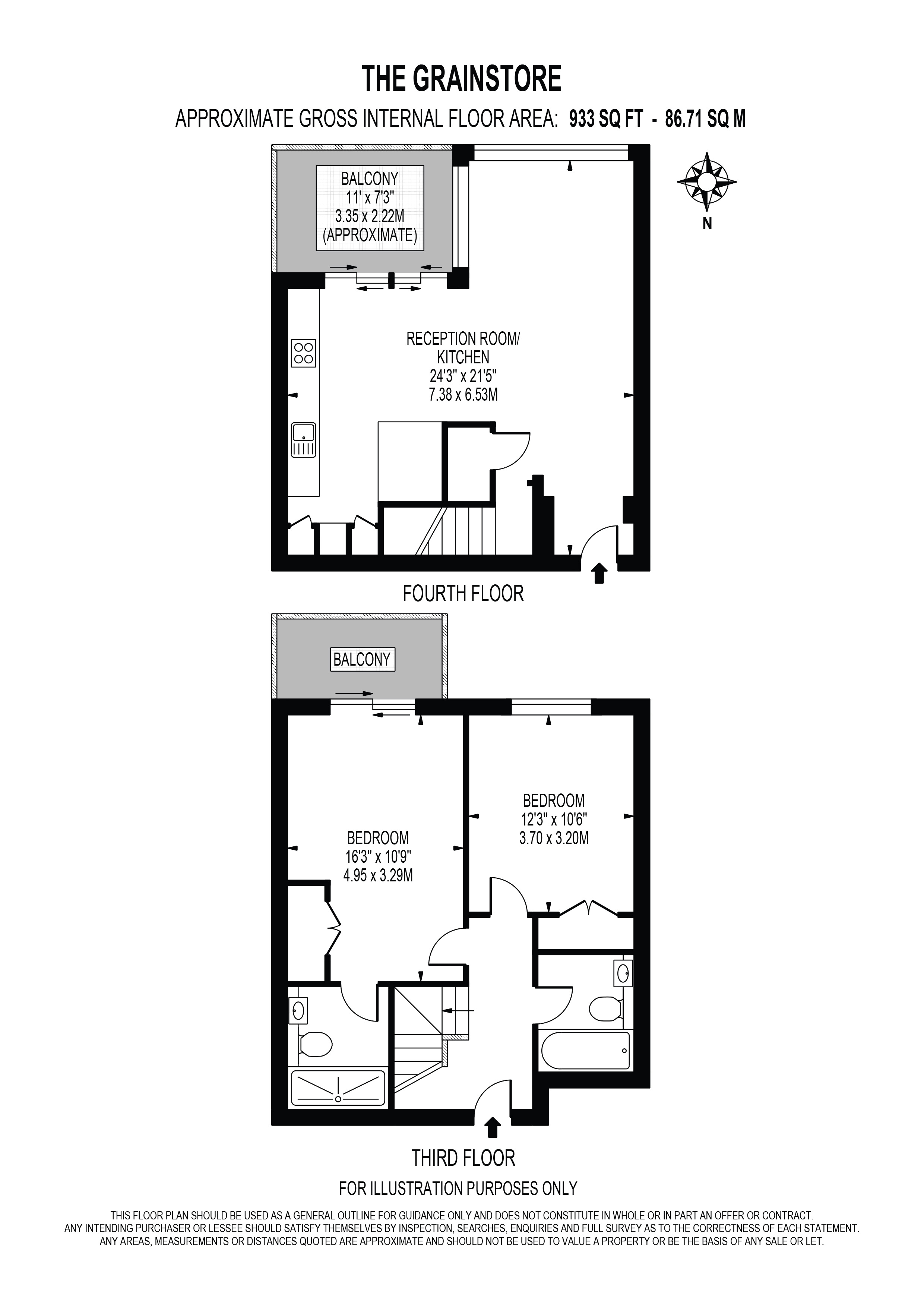 Flat 49 The Grainstore 4, Western Gateway, London floorplan