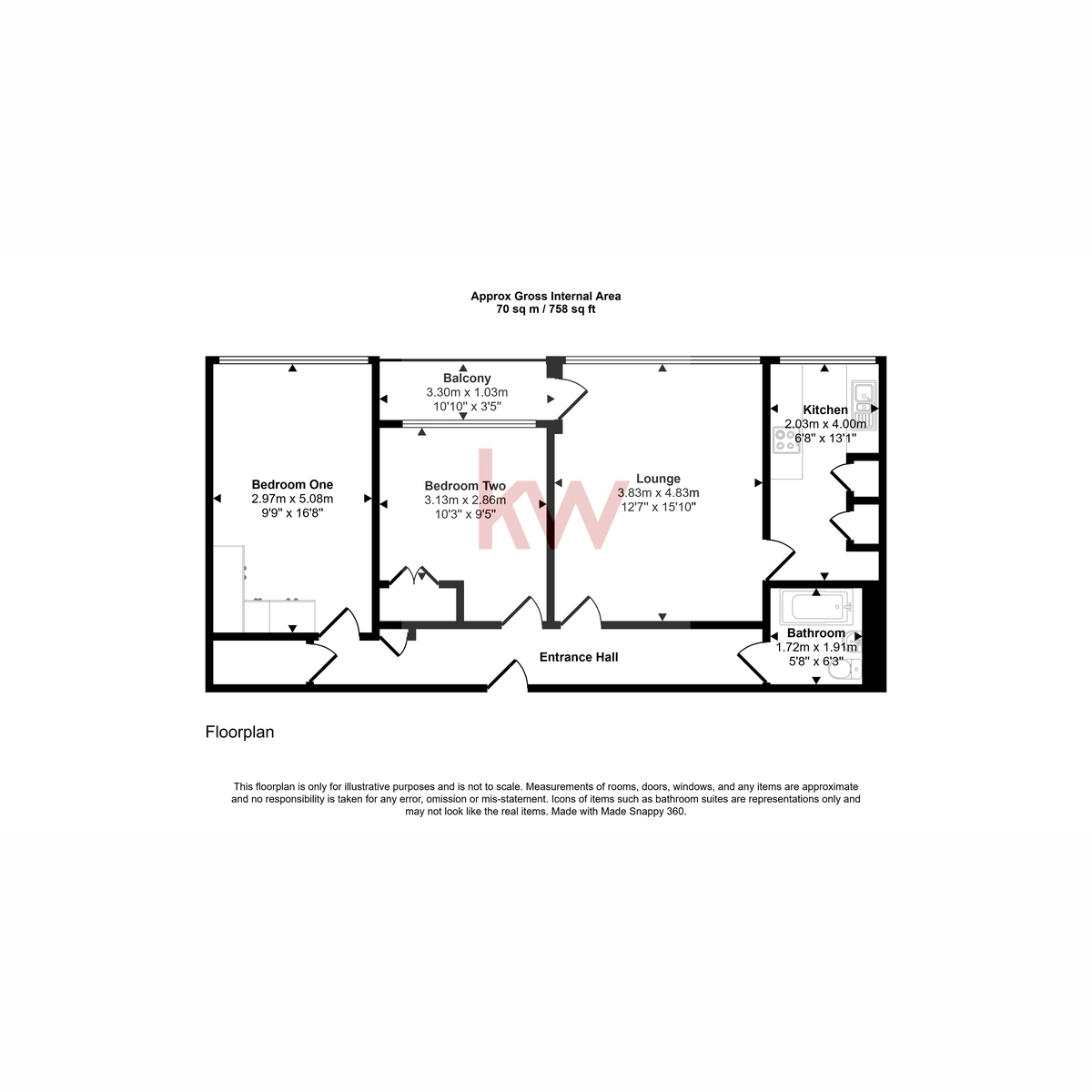 Flat Flat 188, Haynes Park Court, Slewins Close, Hornchurch floorplan
