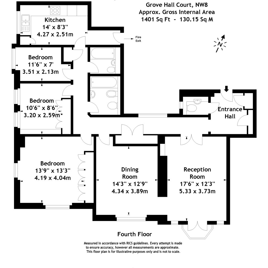 17, Grove Hall Court, St John's Wood floorplan
