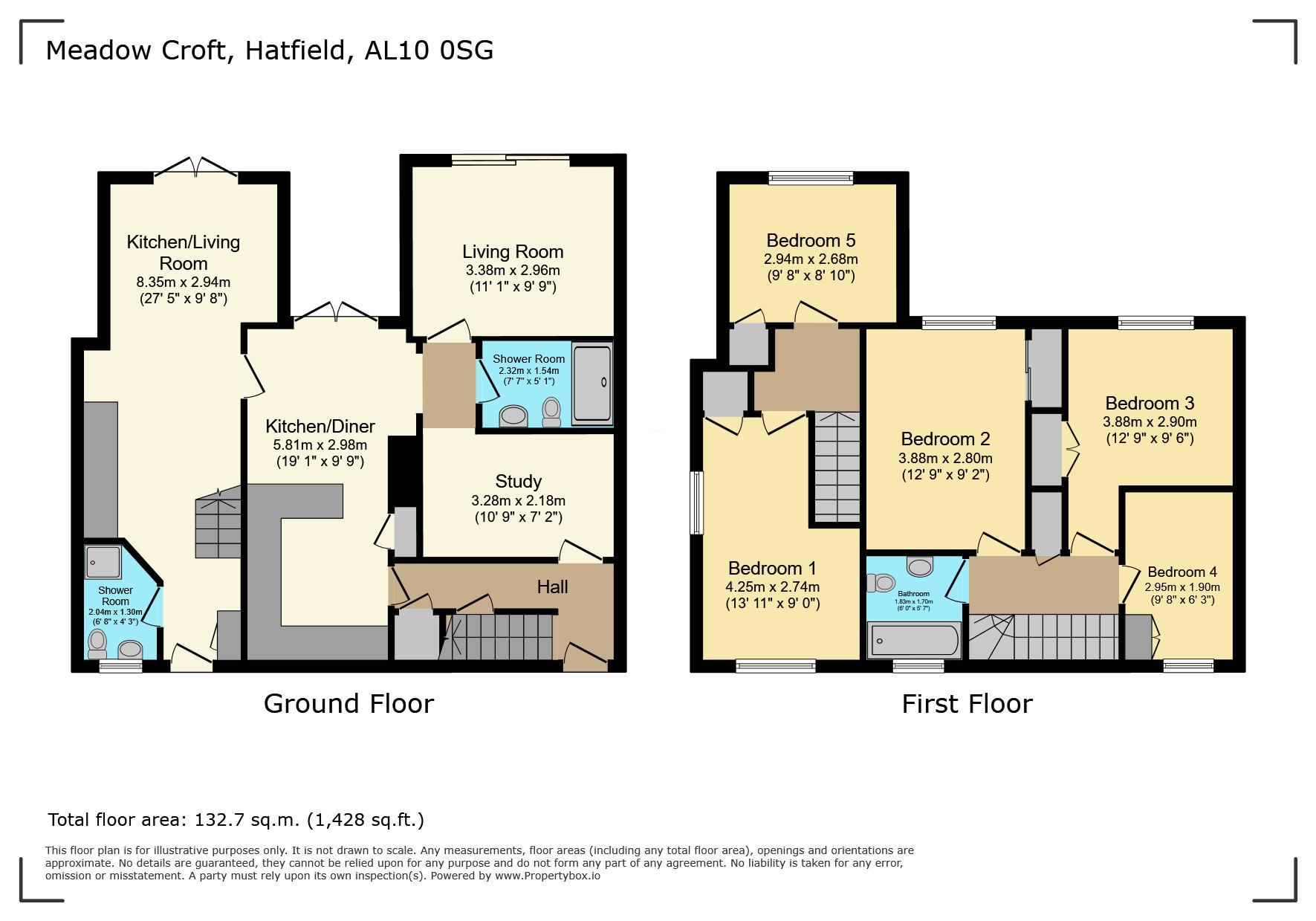 1, Meadow Croft, Hatfield floorplan