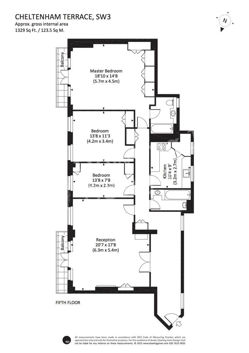 3 Bedrooms Flat to rent in Cheltenham Terrace, Chelsea SW3