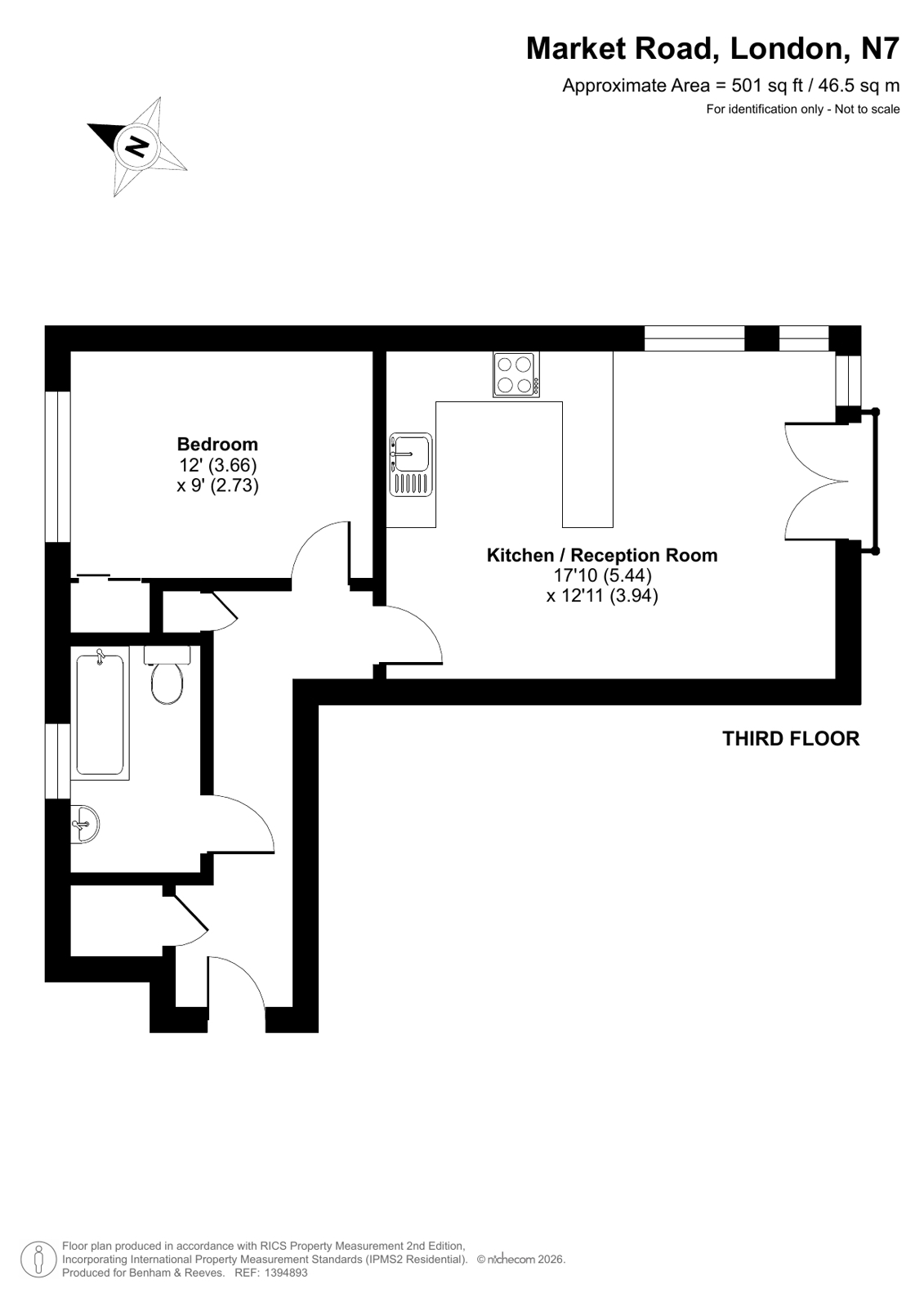Flat 147, Xchange Point, 22, Market Road, Islington floorplan