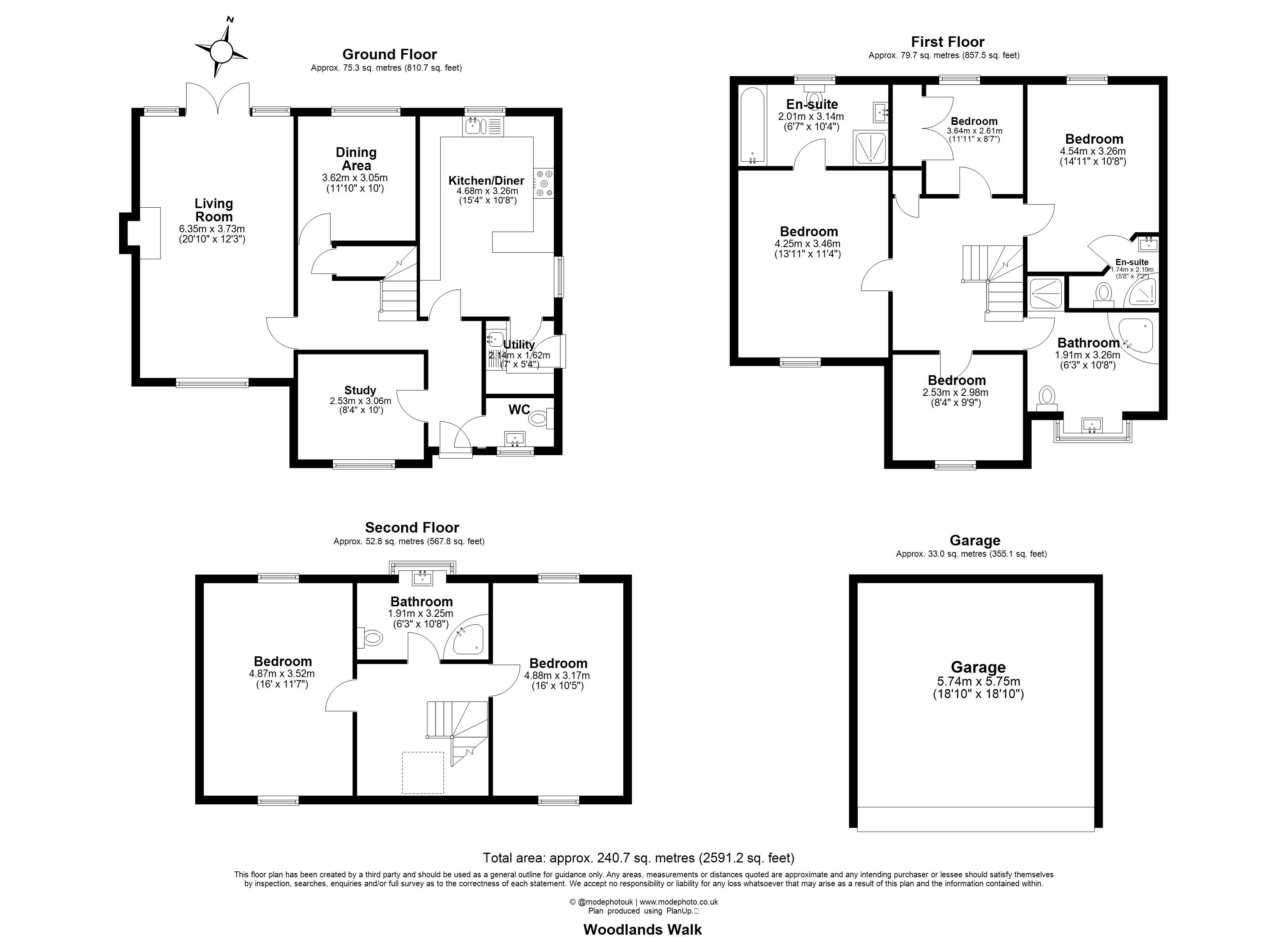 11, Woodlands Walk, Dunmow floorplan