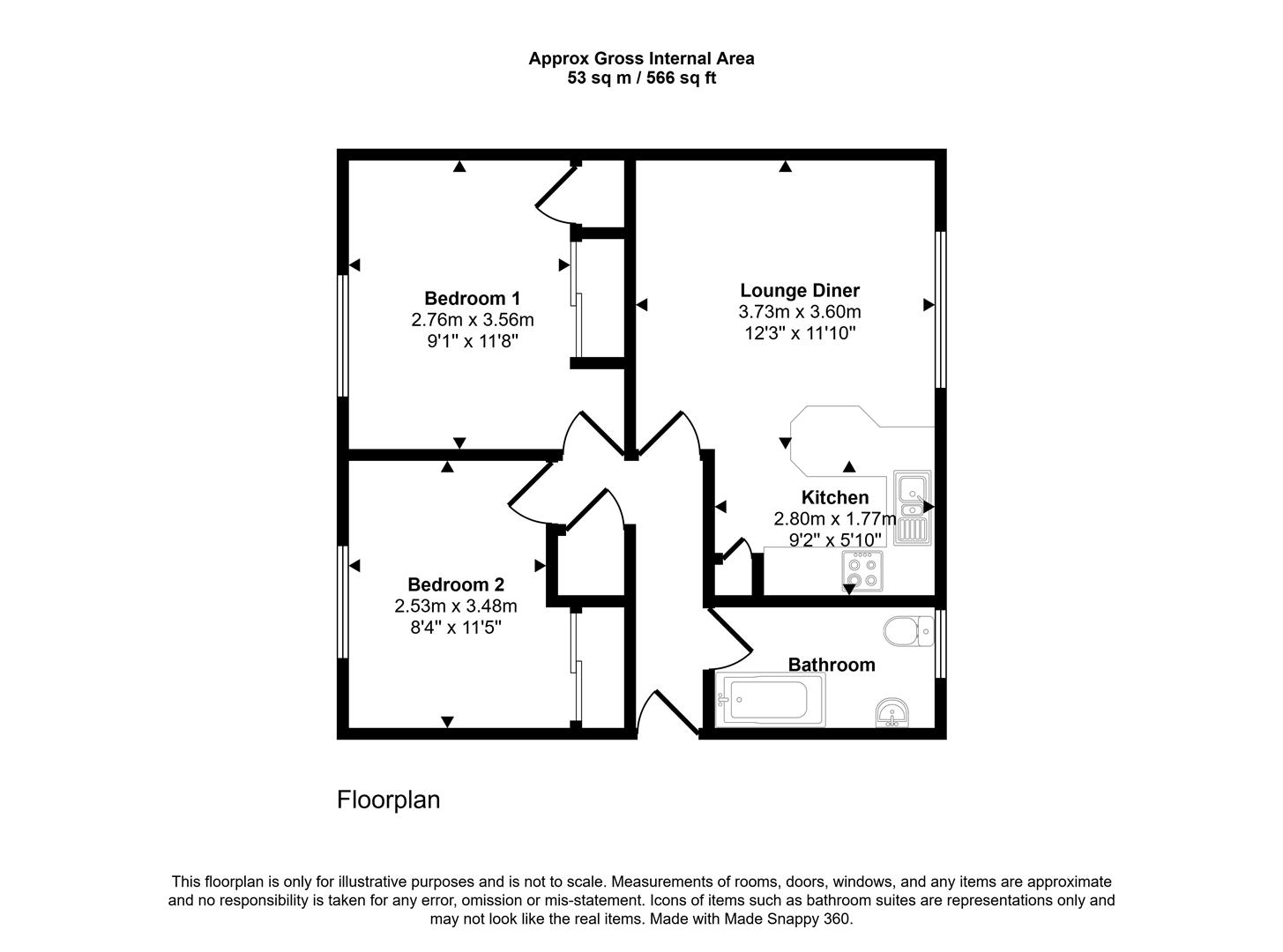Flat 16, Haven Court, Haverfordwest floorplan