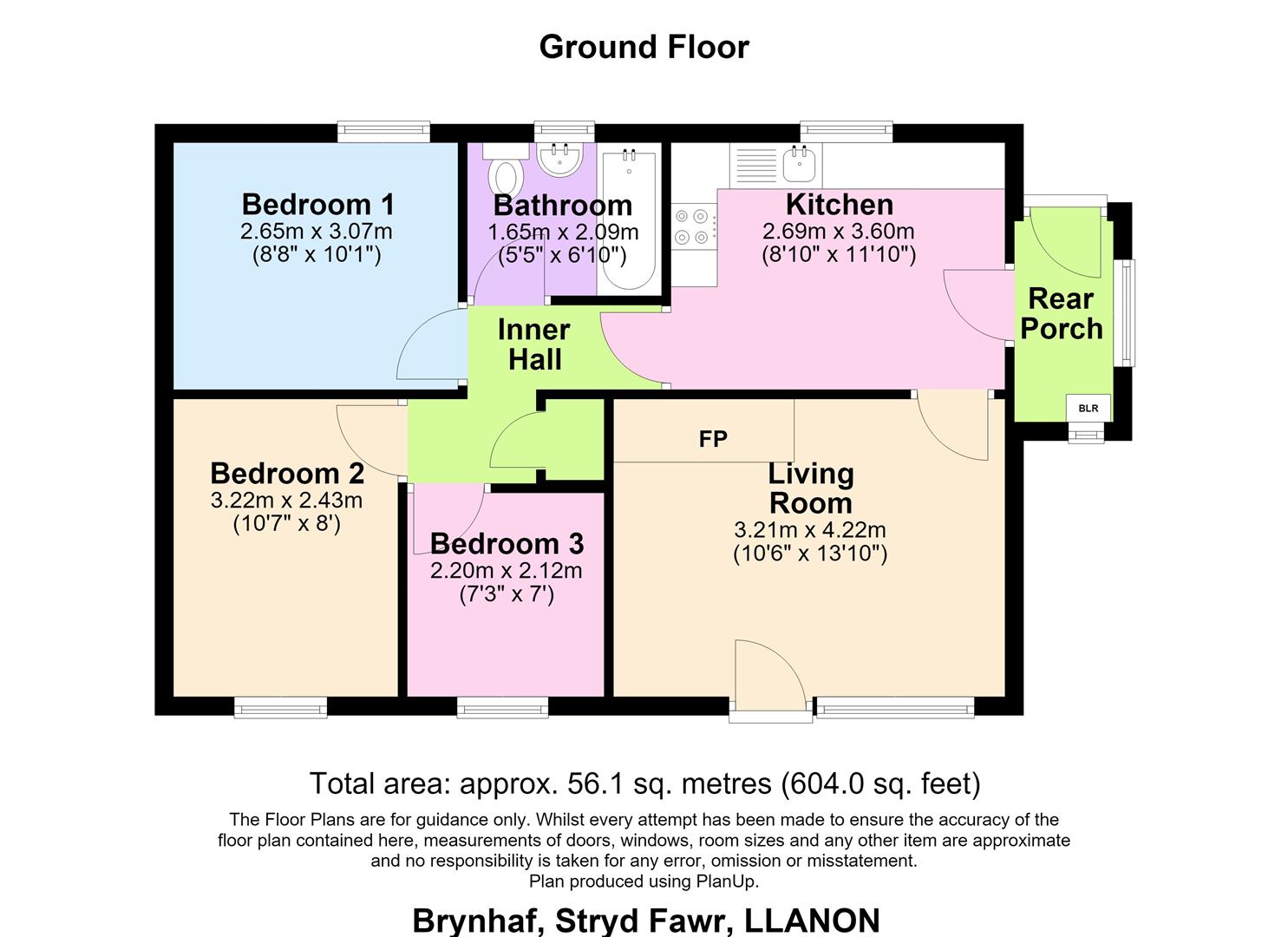 Brynhaf, Stryd Fawr, Llanon floorplan