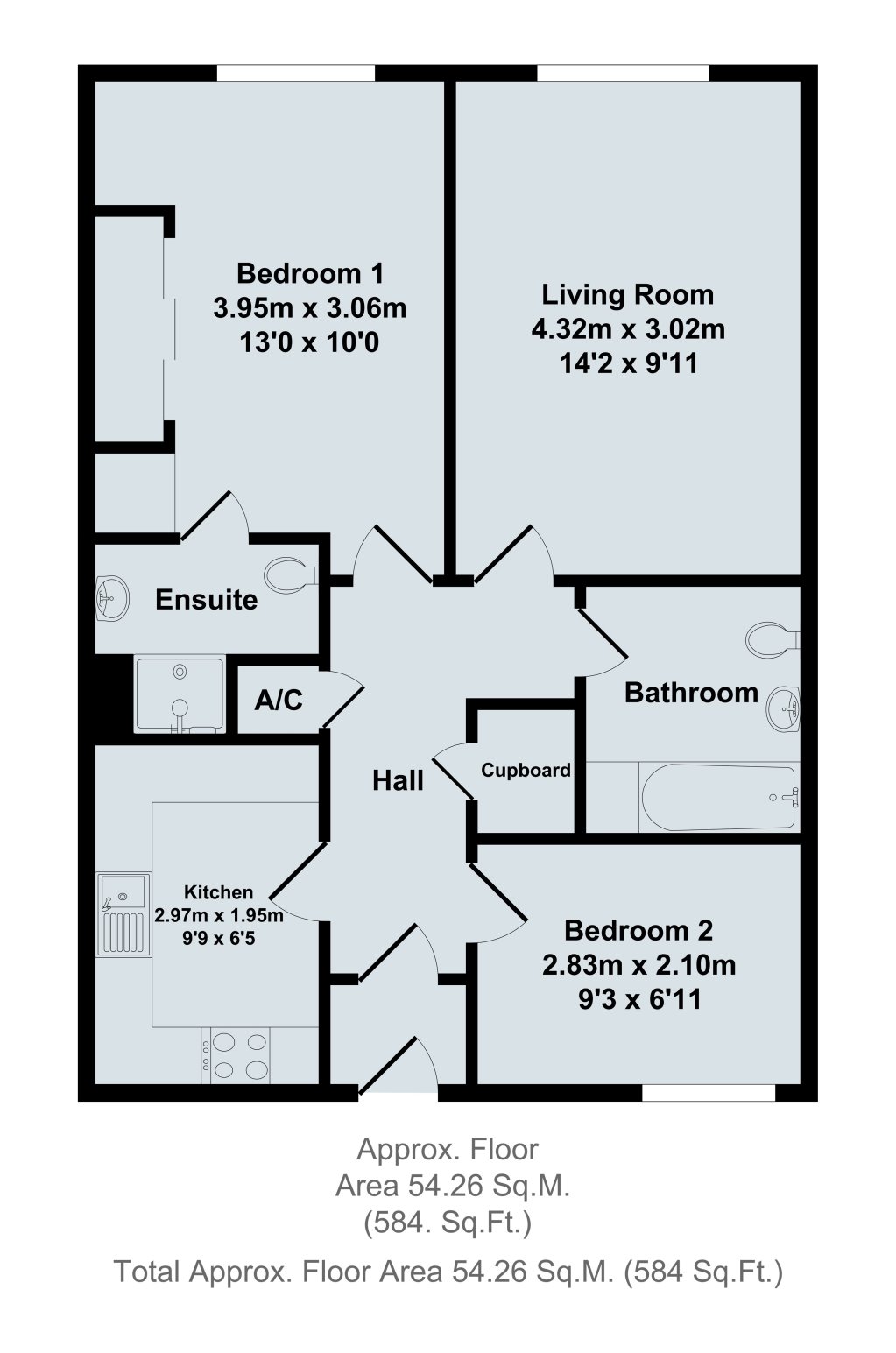 2 Bedrooms Flat to rent in Roebuck Court, Didcot OX11