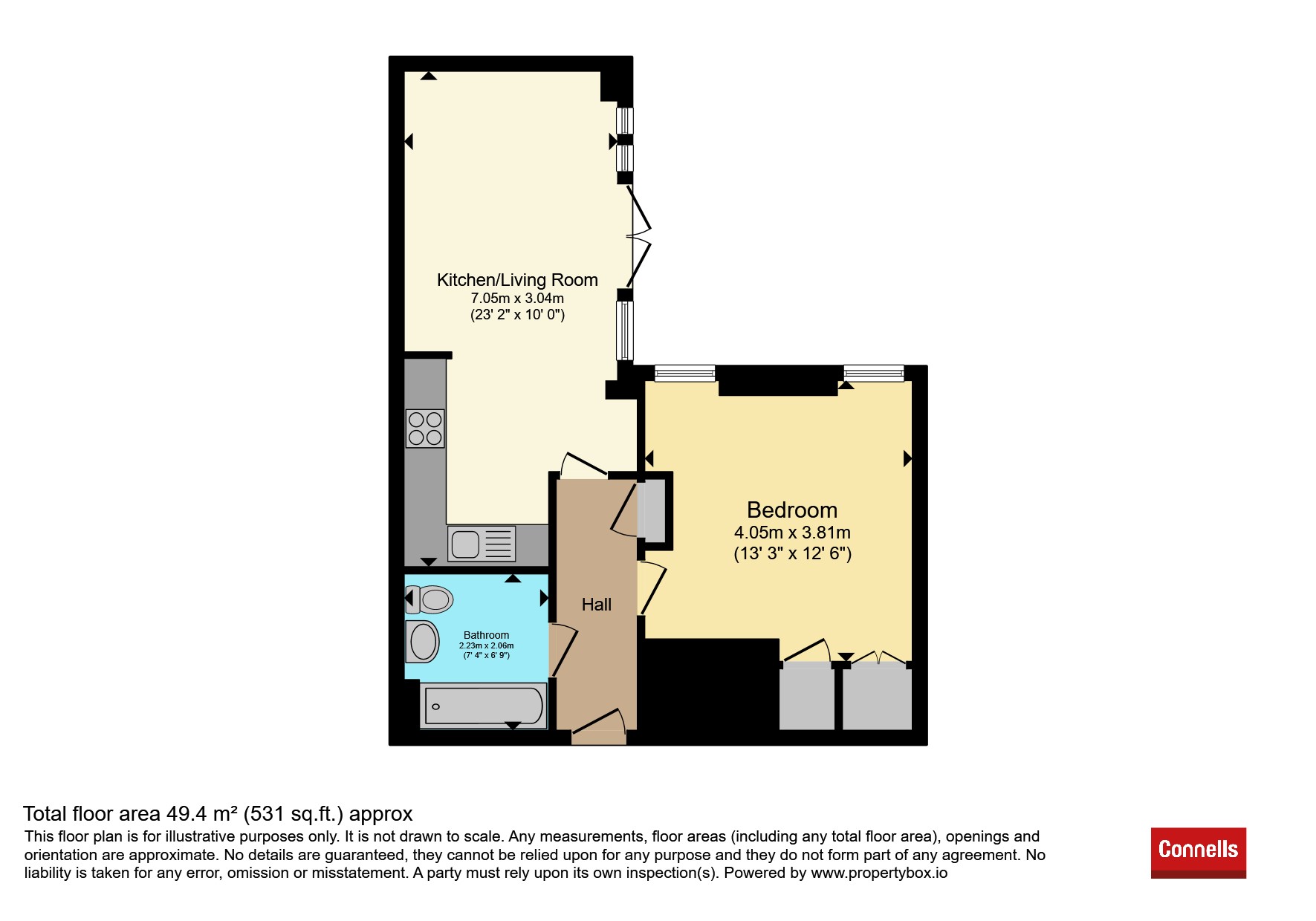 Flat 2, Fivash House, Denne Parade, Horsham floorplan