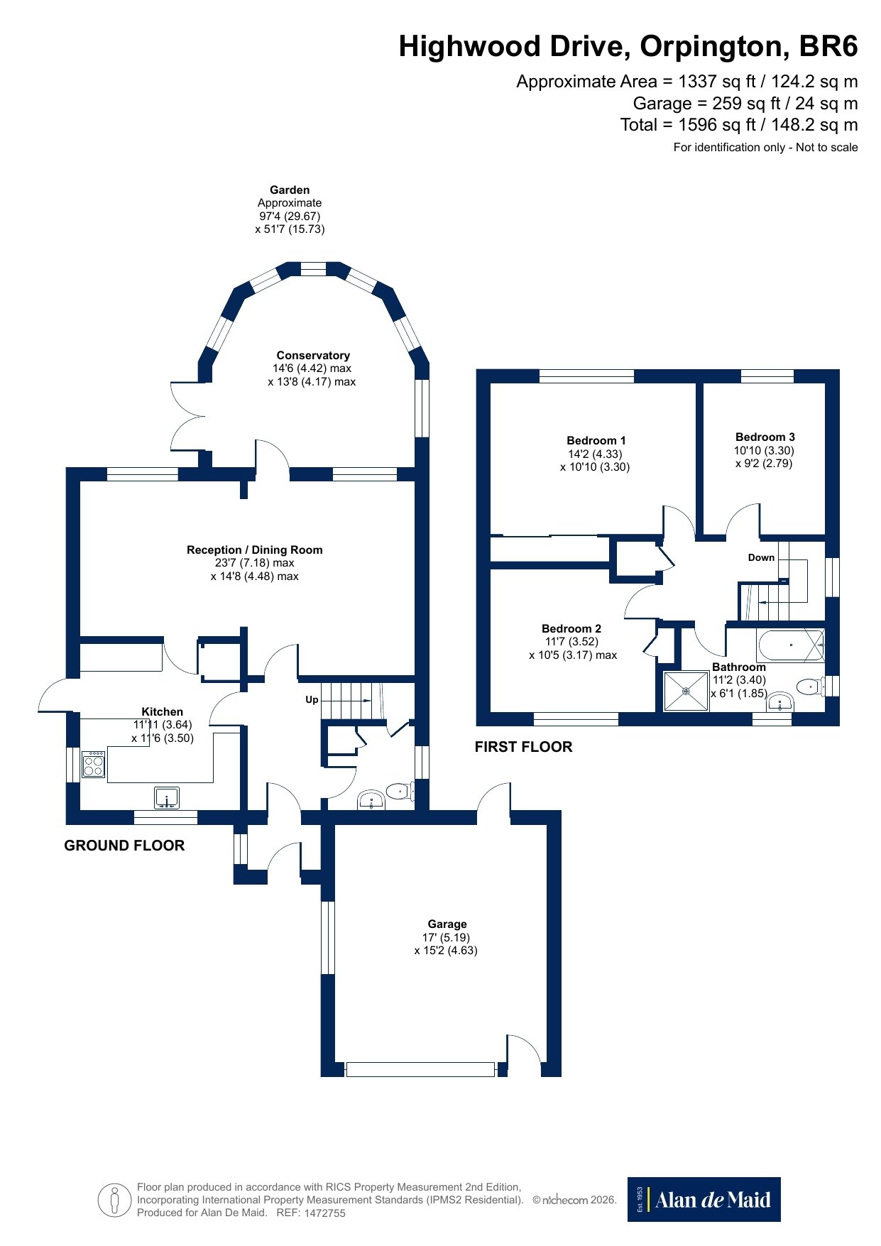 1, Highwood Drive, Orpington floorplan