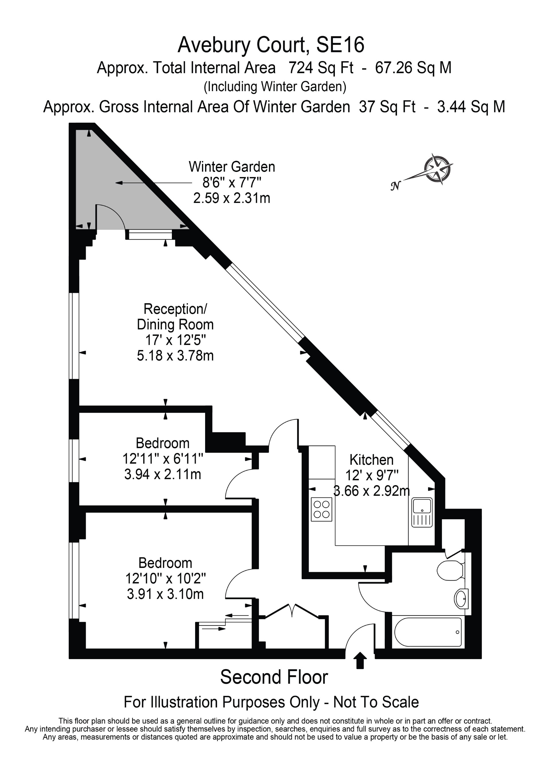 5 Avebury Court, Debnams Road, London floorplan