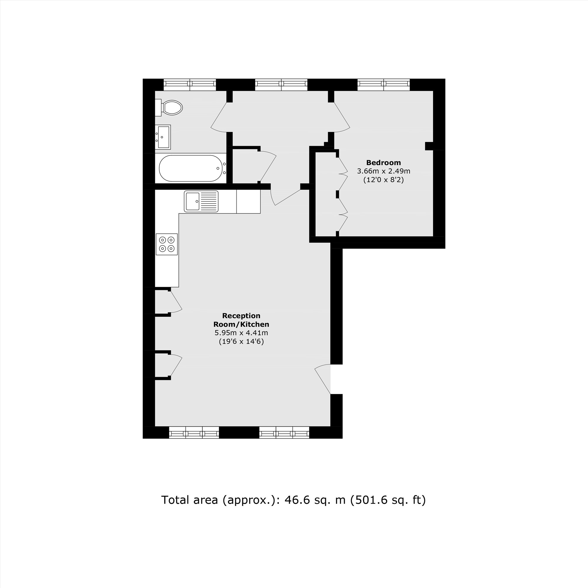 Flat I, 118-122, Grafton Road, London floorplan