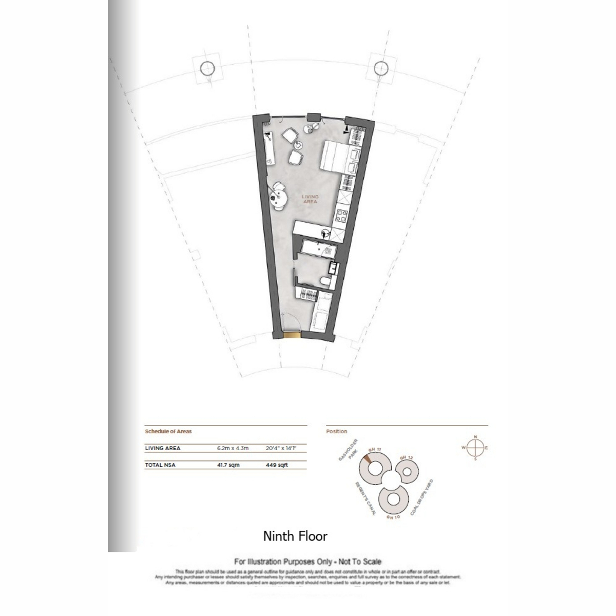 Gasholders, Lewis Cubitt Square, London floorplan
