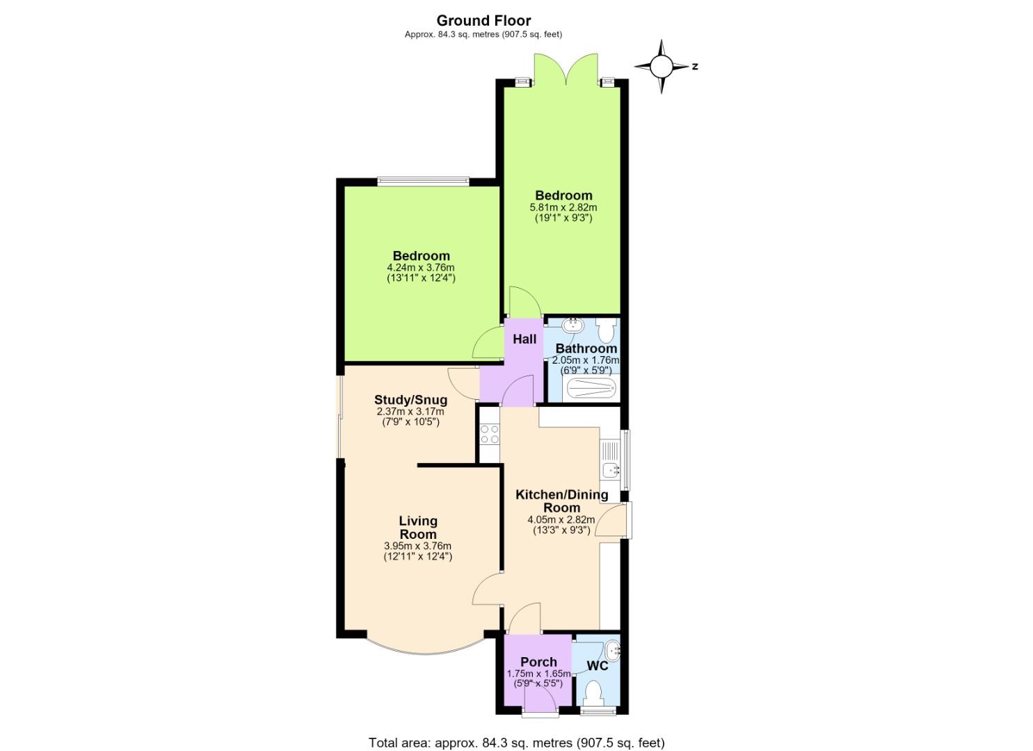 4, Wilfred Gardens, Ashby-De-La-Zouch floorplan