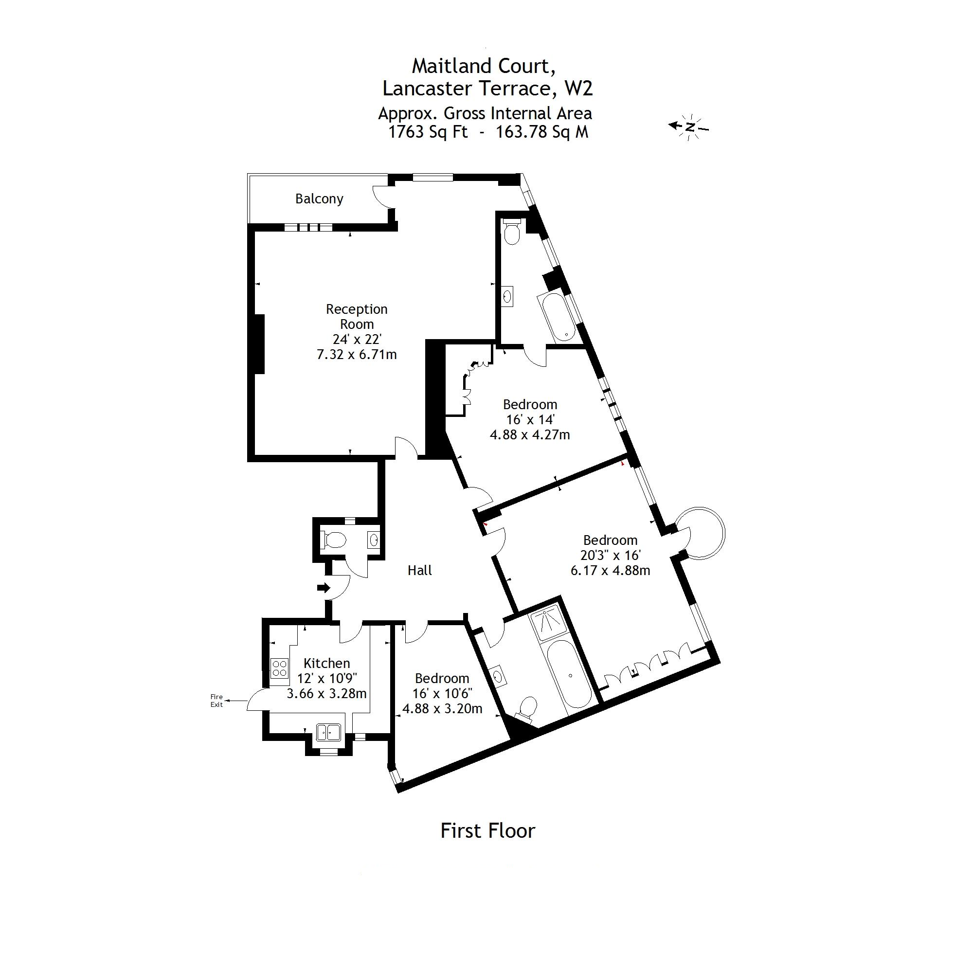 3 Bedrooms Flat for sale in Lancaster Terrace, London W2