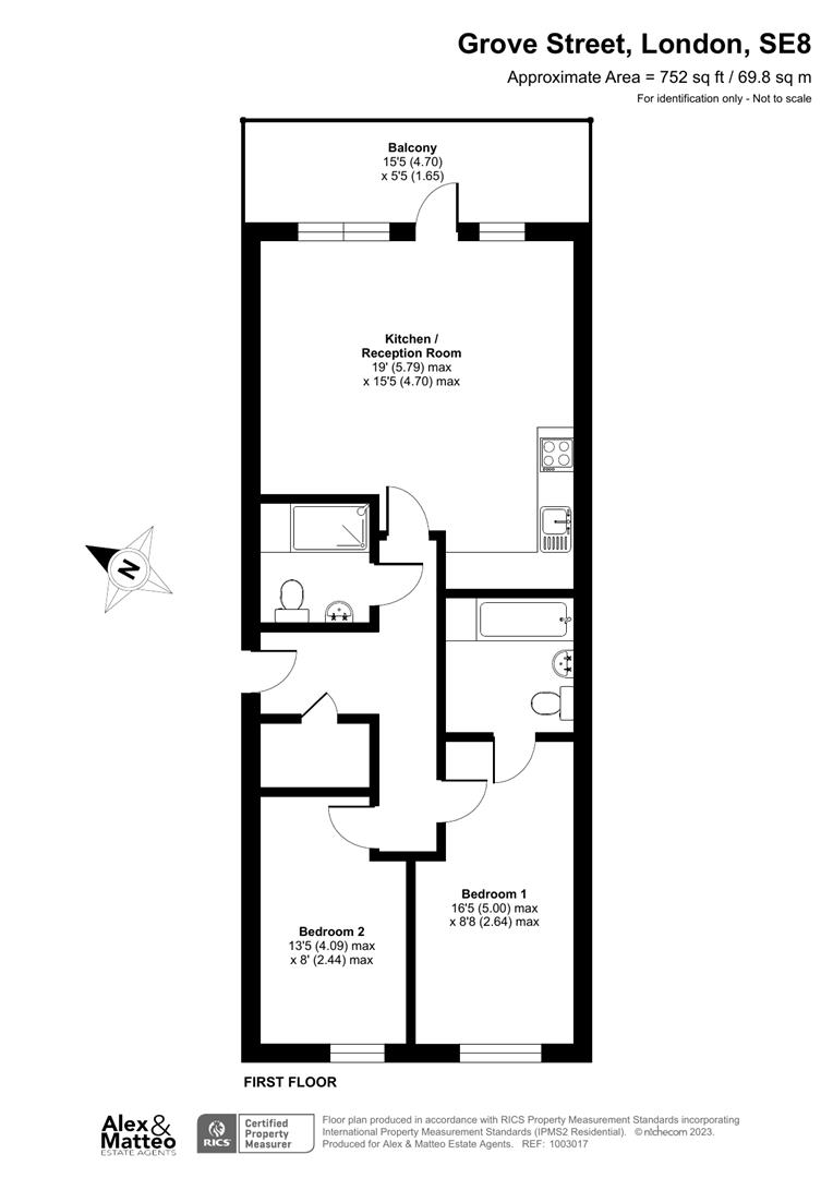 Grove Street, London Se8, 2 Bedroom Flat For Sale - 65047381 